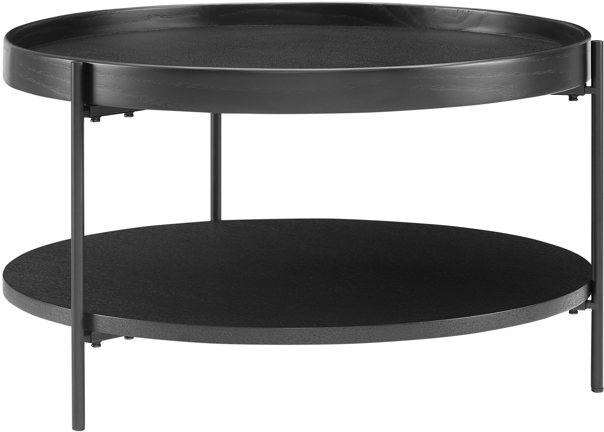 Image of SalesFever Couchtisch "Chicago mit 2 Ablageflächen – moderner Design-Coffee-Table" 1 Stk. tlg. Stilvoller Wohnzimmertisch mit Stauraum, Holz & Metall