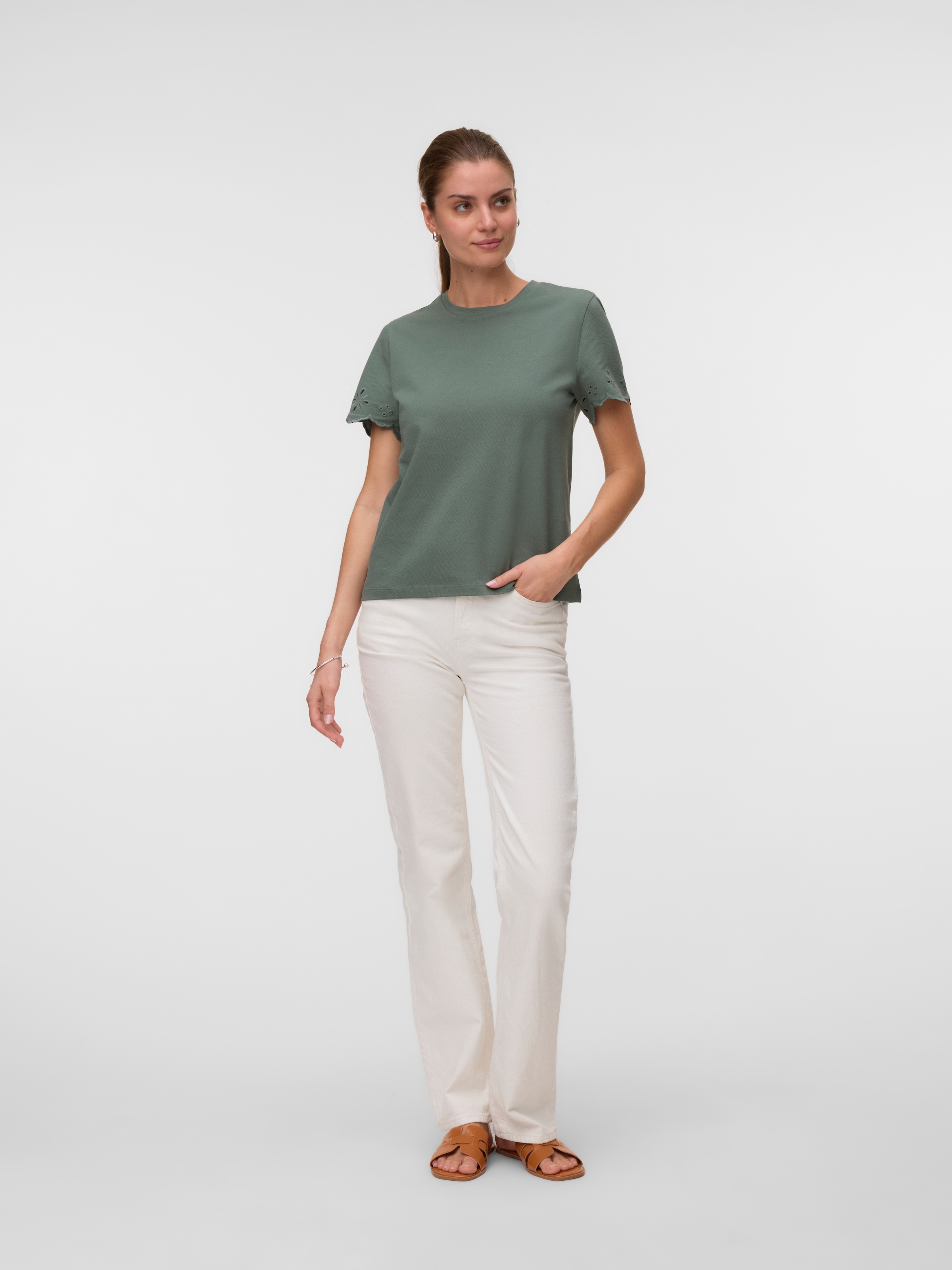 Vero Moda T-shirt à manches courtes »VMLOUISE SS TOP JRS« coton, coupe régulière