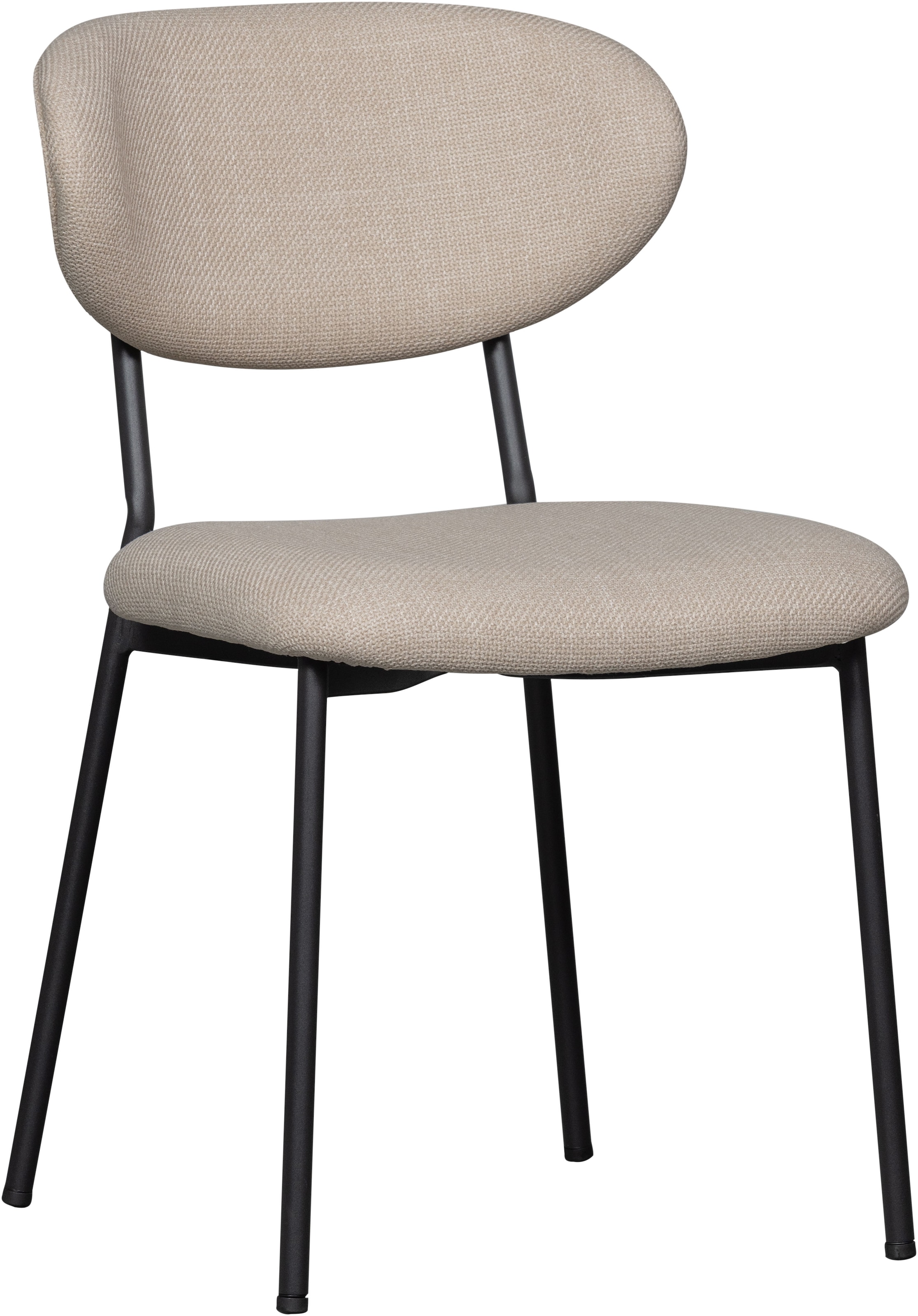 WOOOD Esszimmerstuhl »Kjeld stapelbar mit Bezug und Metallgestell, B 47 x T 53 x H 79 cm« (Set) 2 Stk.(Set, 2 St)Base-Gewebtem Bezug mit 3D Melange-Effekt, Tragkraft 120 kg