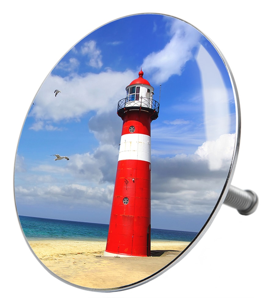 Sanilo Set d'accessoires de salle de bain »Leuchtturm« WC-Sitz, Badteppich, Stöpsel, Seifenspender und WC-Bürste