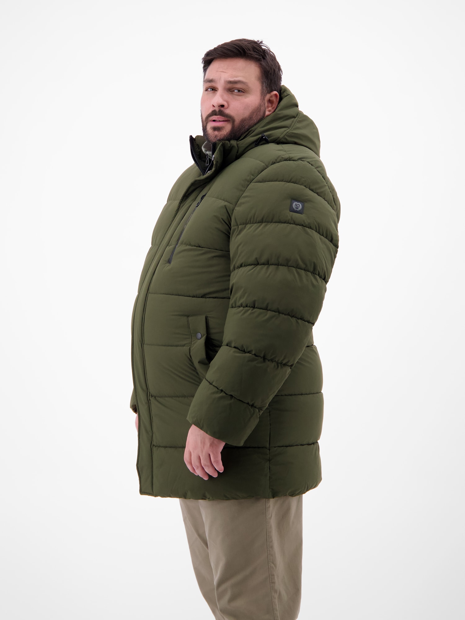 LERROS Veste d'hiver »LERROS Herren Steppjacke in Grossen Grössen« mit Kapuze Wasser- und windabweisend, atmungsaktiv