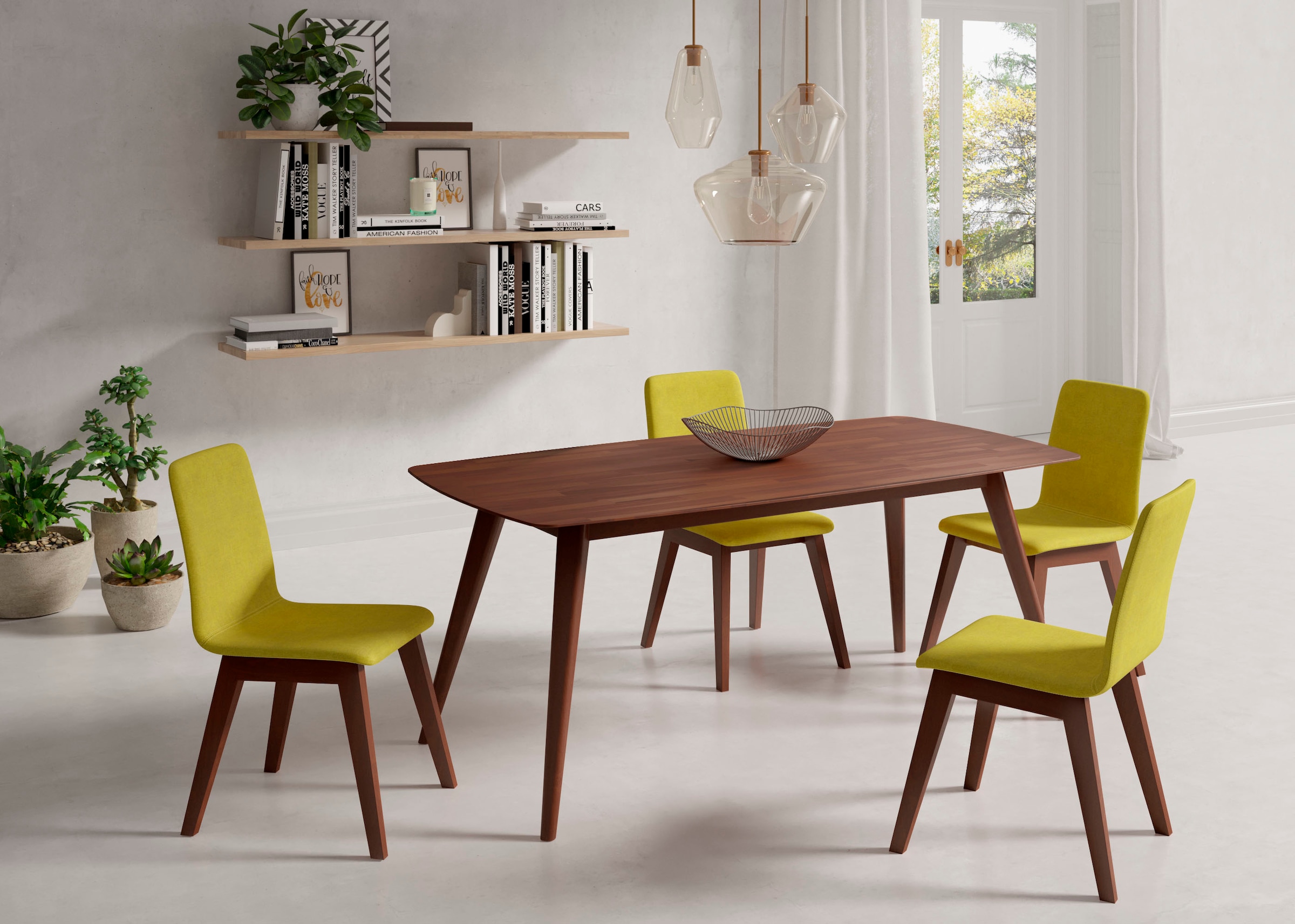 INOSIGN Stuhl »Sandy« () 2 Stk. Microfaser mit verschiedenen Stuhlbeinfarben und Farbvarianten, Sitzhöhe 47 cm