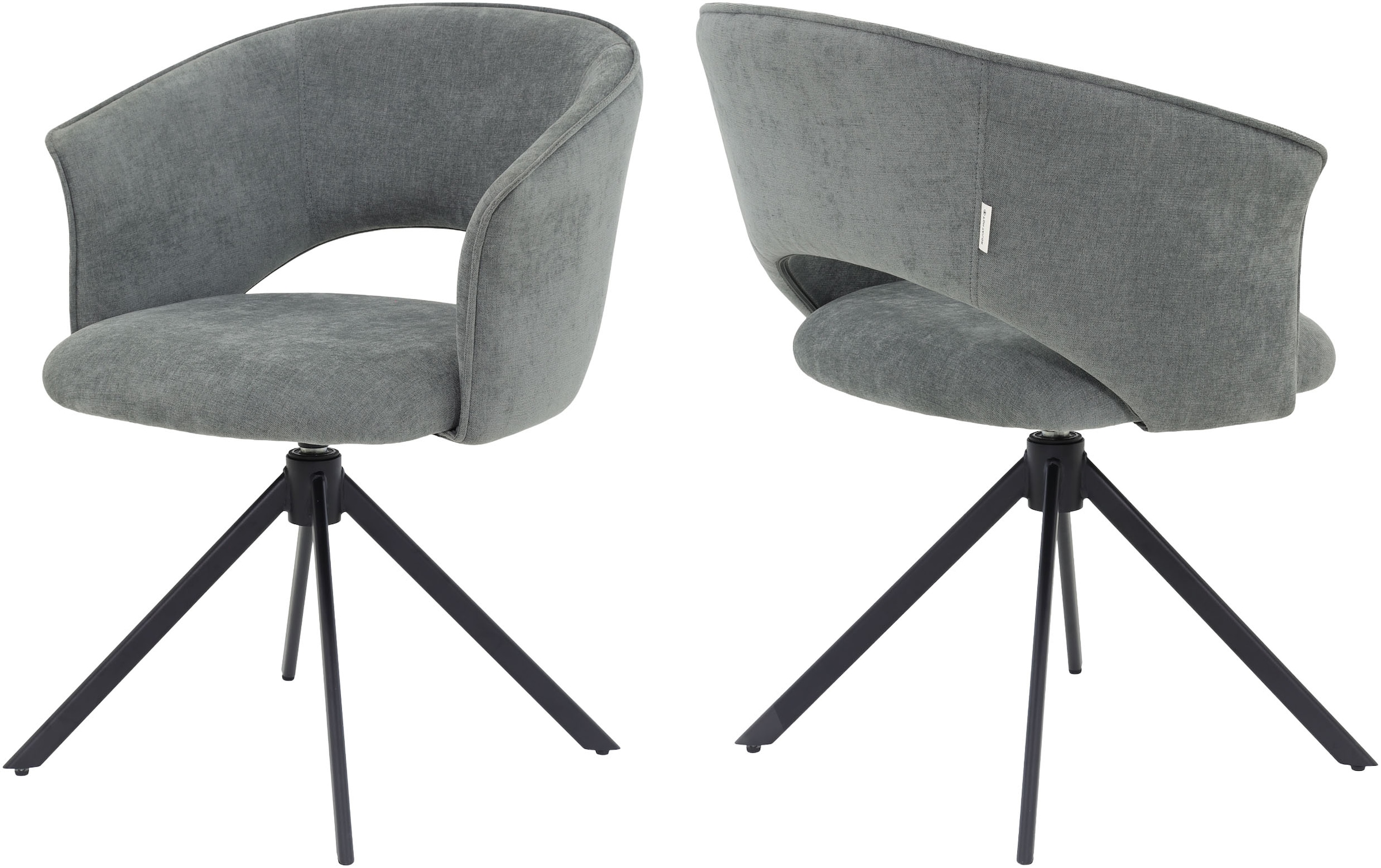 Image of TOM TAILOR HOME Armlehnstuhl "CURVY ARMCHAIR" (Set) 2 Stk.mit Armlehnen, drehbar, Rückholfunktion, Rückenausschnitt