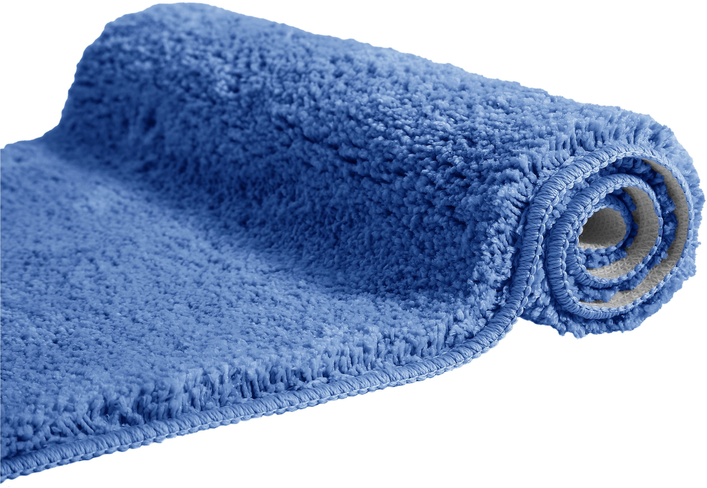 my home Badematte »Inga, Badezimmer Teppich, Badvorleger«, rutschhemmend beschichtet, schnell trocknend-strapazierfähig-fussbodenheizungsgeeignet, Badteppich, unifarben, weich, als halbrund und rechteckig erhältlich