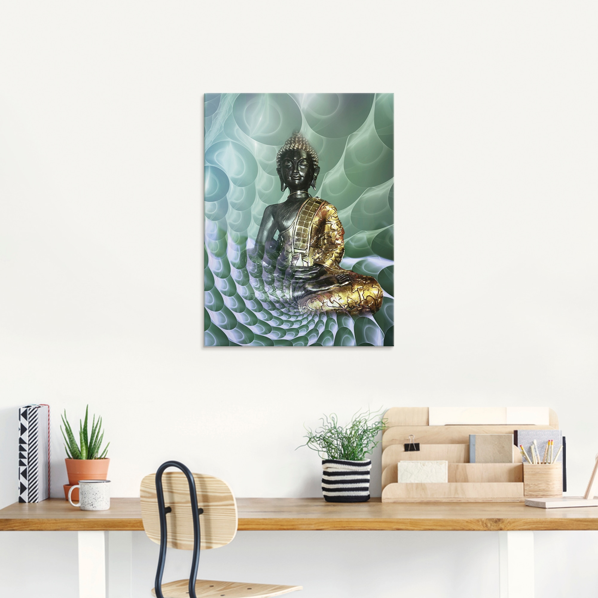 Artland Glasbild »Buddhas Traumwelt CB«, Religion, (1 St.), in verschiedenen Grössen