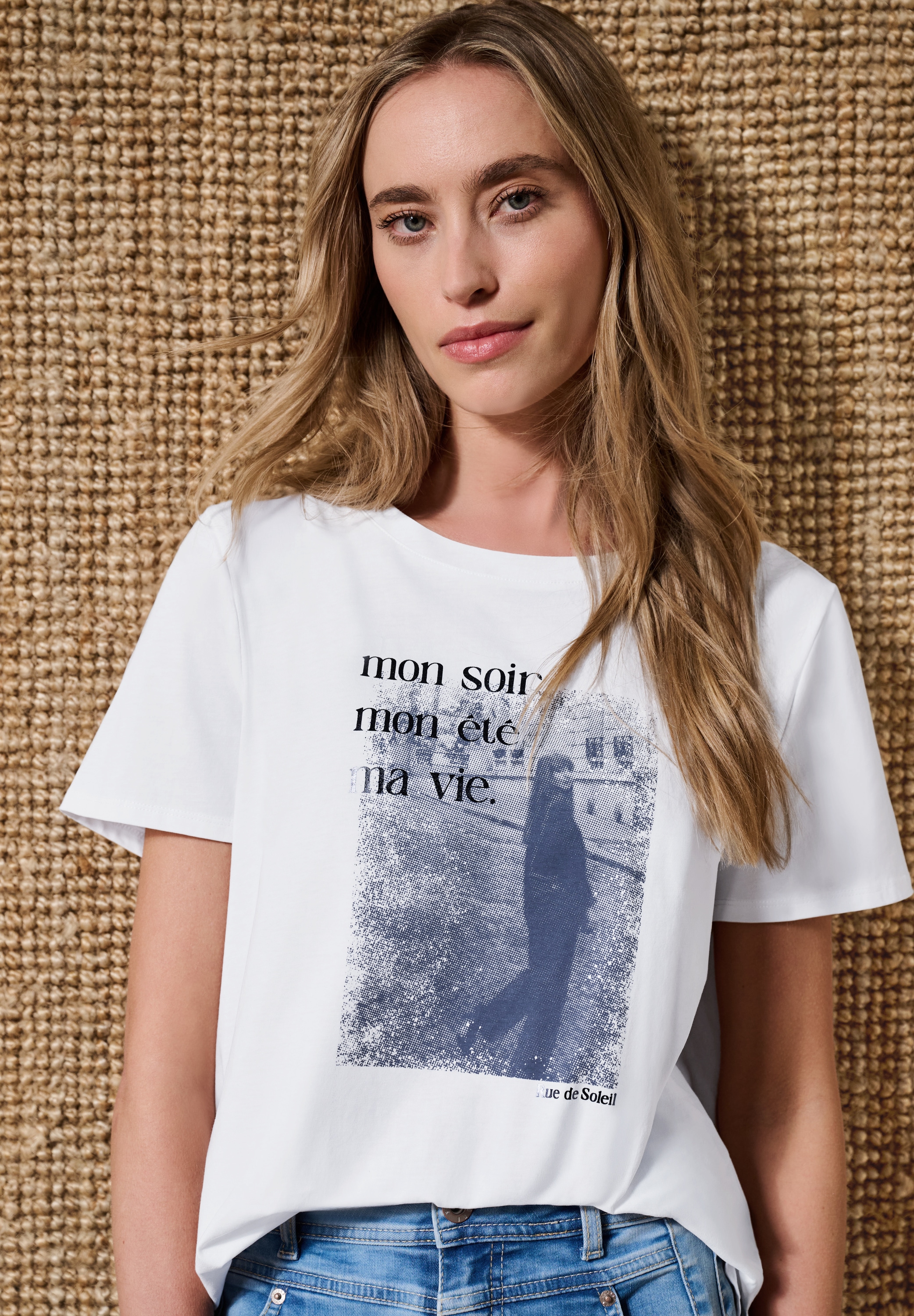 Image of STREET ONE Print-Shirt mit Fotoprint, Baumwolle, Rundhalsausschnitt