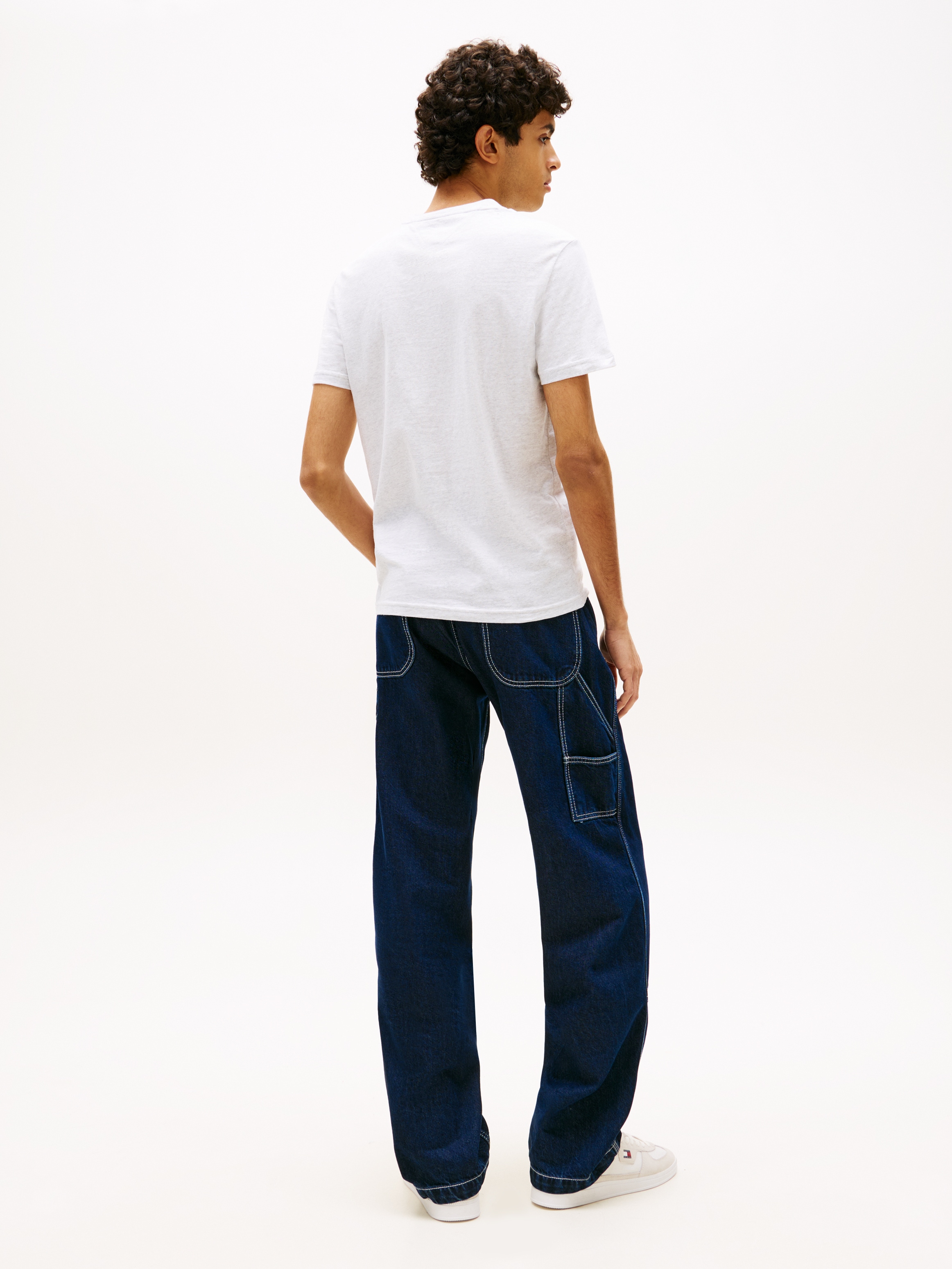 Tommy Jeans Shirt à col rond »TJM XSLIM 2PACK JERSEY TEE EXT« Packung, 2er-Pack,  Logostickerei, 2Pack