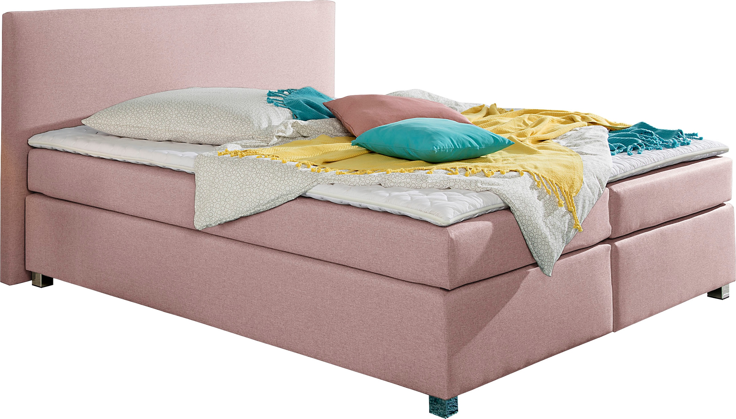 INOSIGN Boxspringbett »Eliana«, inkl. Topper, in 4 Breiten, 3 Matratzenarten und 2 Härtegraden