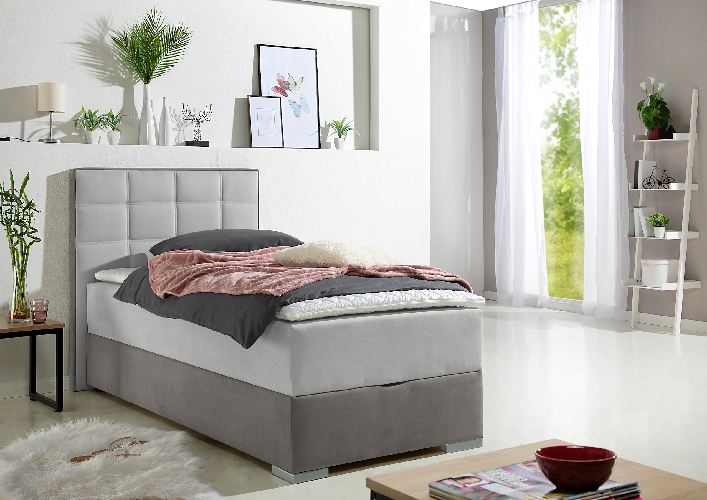 Image of Maintal Boxspringbett mit Bettkasten und Topper