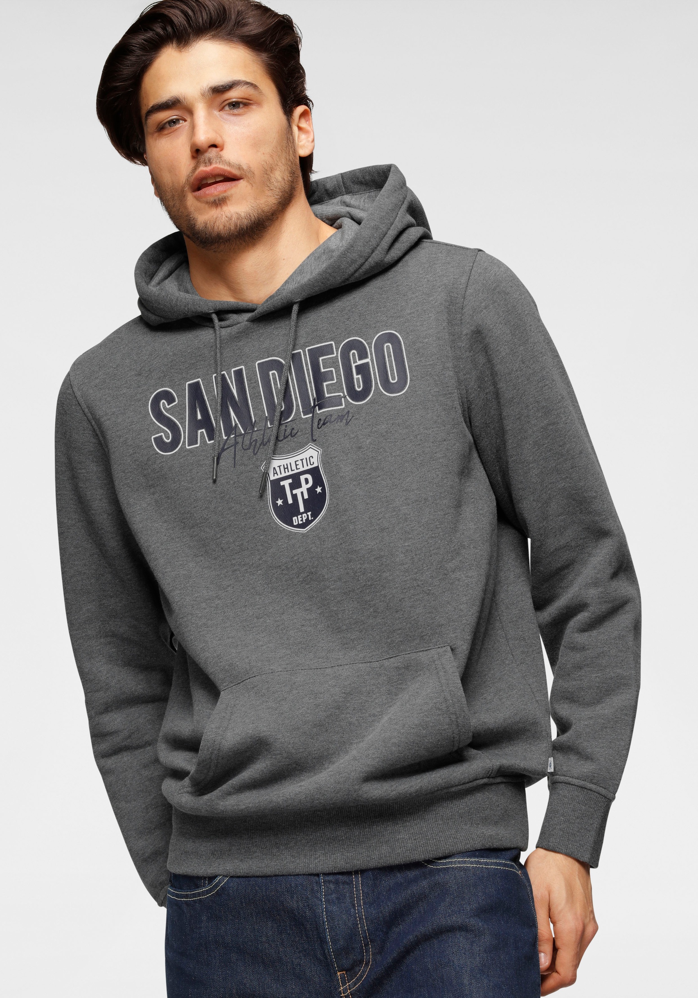 Image of TOM TAILOR Polo Team Kapuzensweatshirt, mit grossem Frontprint bei Ackermann Versand Schweiz