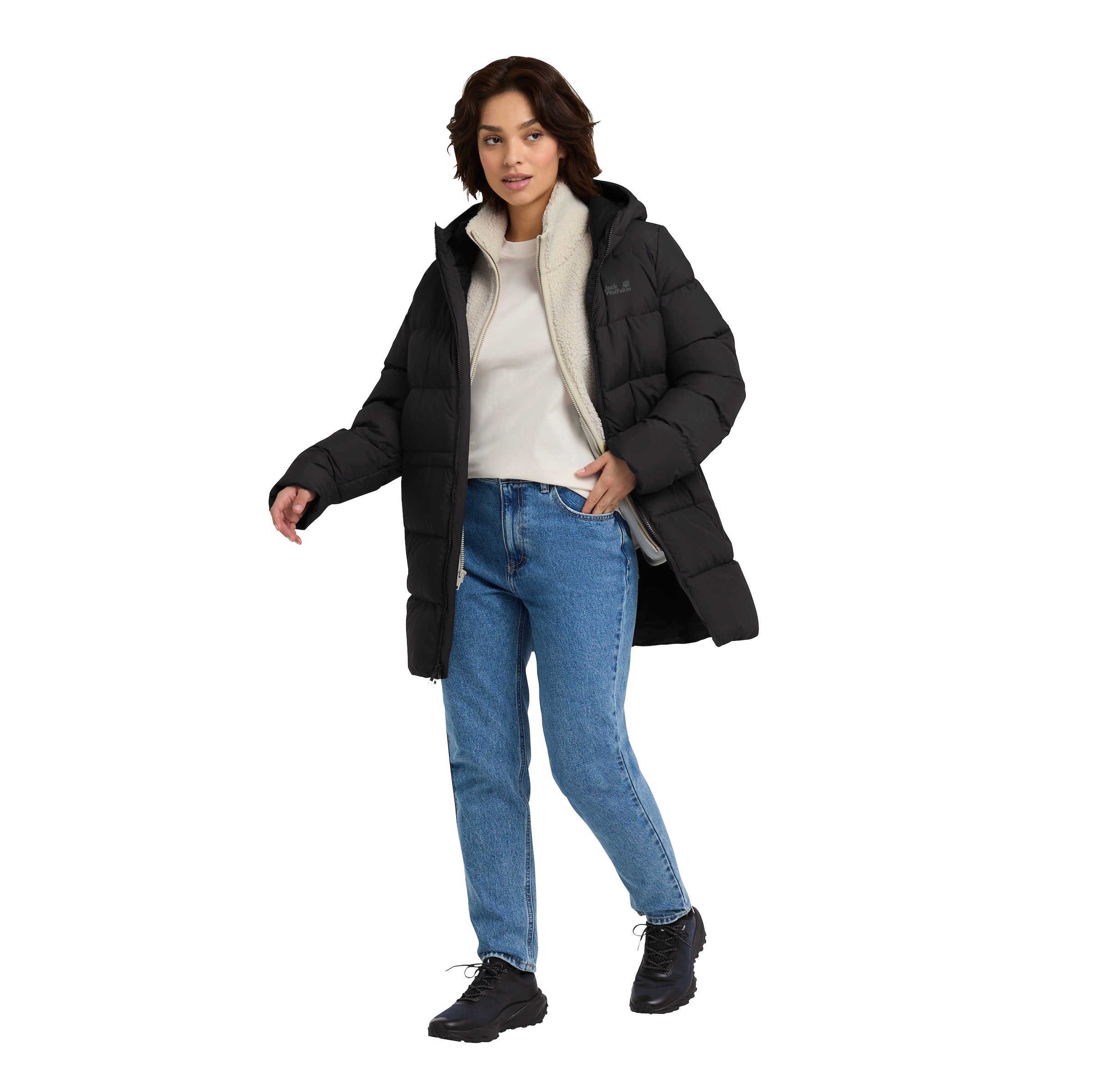 Jack Wolfskin Daunenjacke »FROZEN PALACE LONG JKT W RDS«, Wärmend, winddicht, Daunenjacke