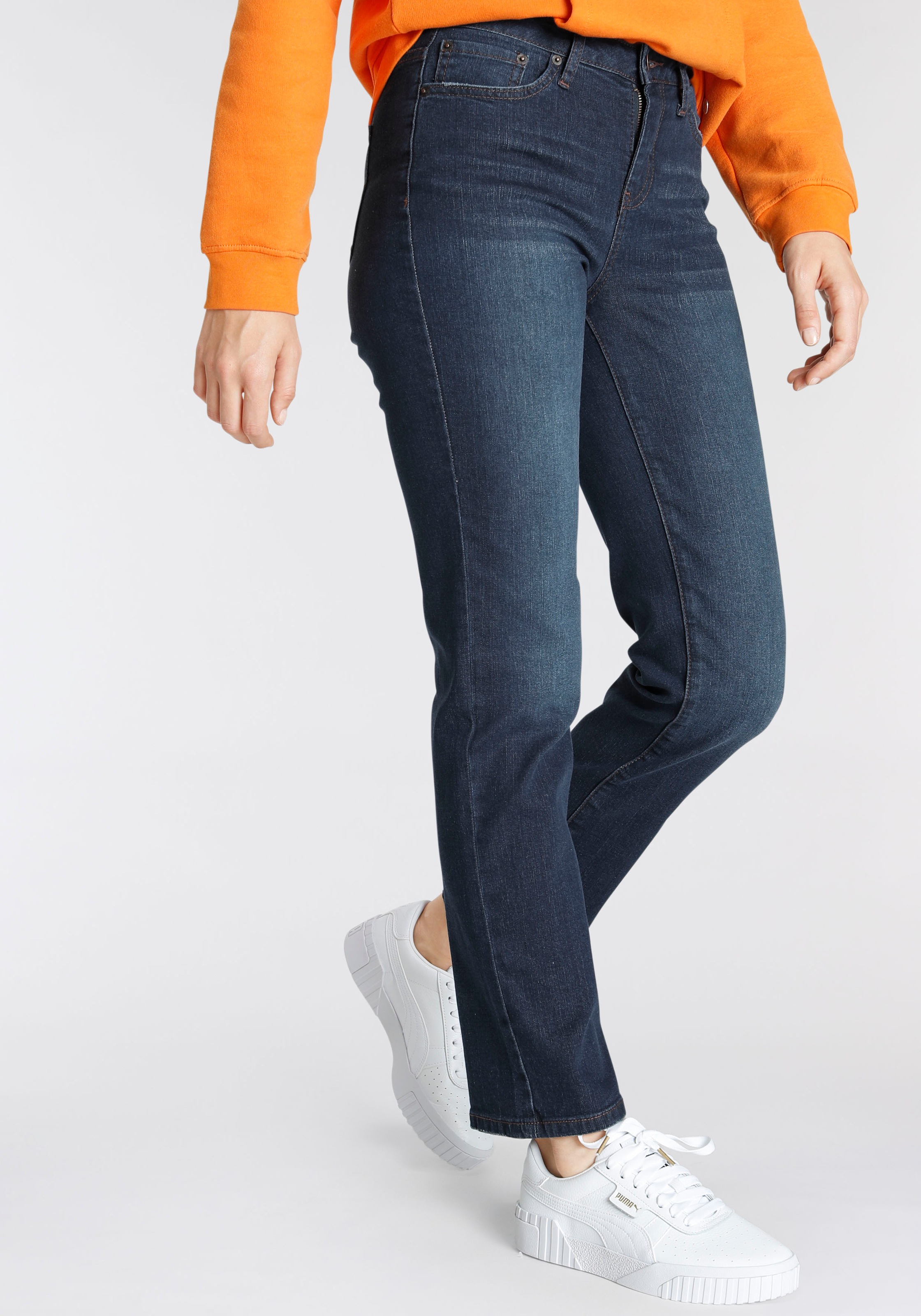 Image of H.I.S Straight-Jeans »High-Waist«, Ökologische, wassersparende Produktion durch OZON WASH bei Ackermann Versand Schweiz