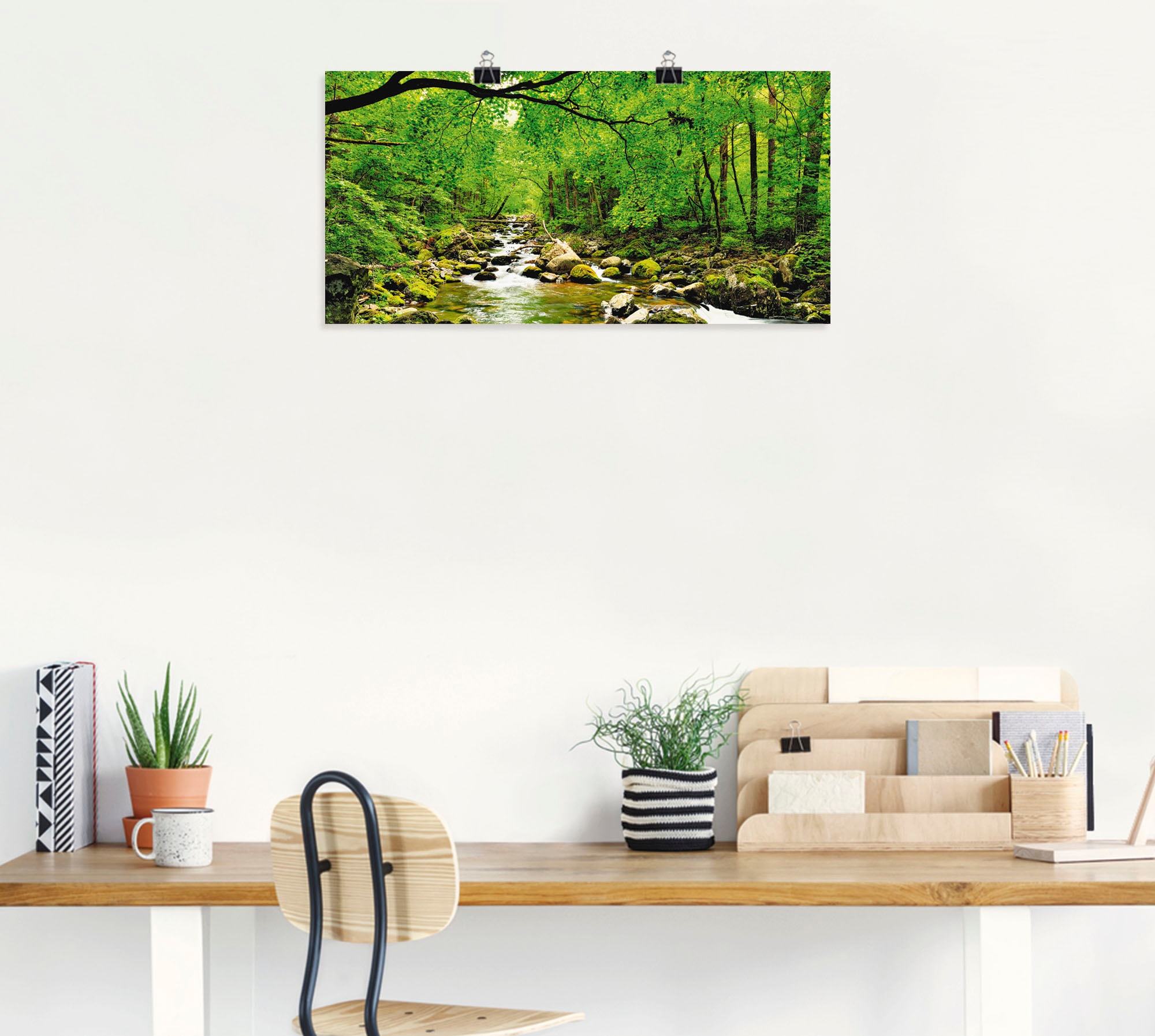 Artland Wandbild »Herbstwald Fluss Smolny«, Wald, (1 St.), als Leinwandbild, Poster, Wandaufkleber in verschied. Grössen