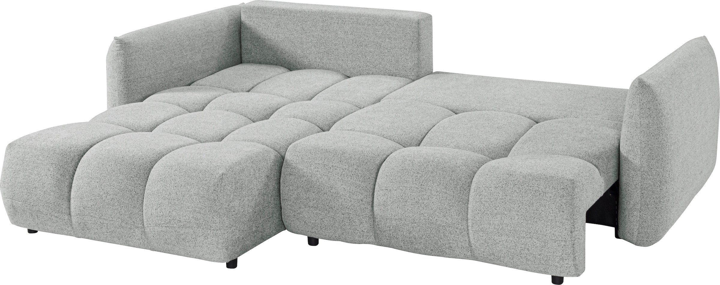 exxpo - sofa fashion Canapé d'angle »Livonia, B/T: 260/187, modern & praktisch für kleine Räume« Mit Bettfunktion & Bettkasten,hoher Sitzkomfort,inkl. Steppung, L-Form