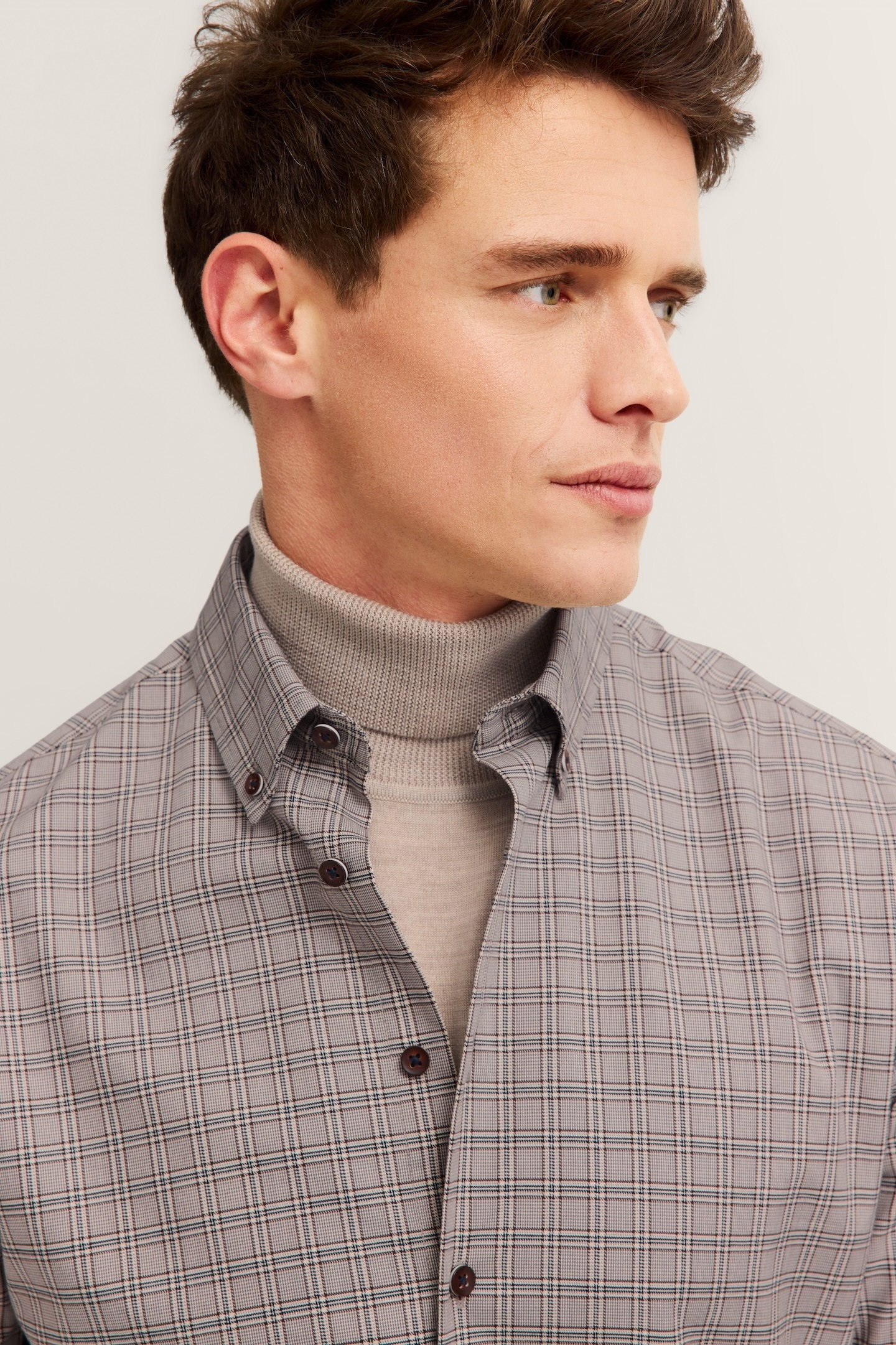 bugatti Langarmhemd »Easy Care« kariert mit Button-Down-Kragen