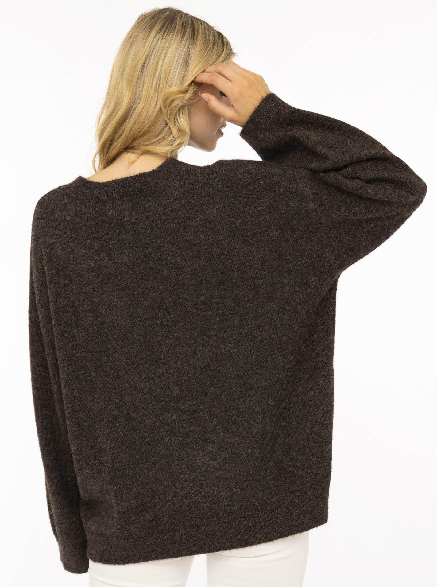 Zwillingsherz Strickpullover »"Dog Amour"« mit Hundemotiv, Rundhals, oversize, überschnittene Schultern, Strick