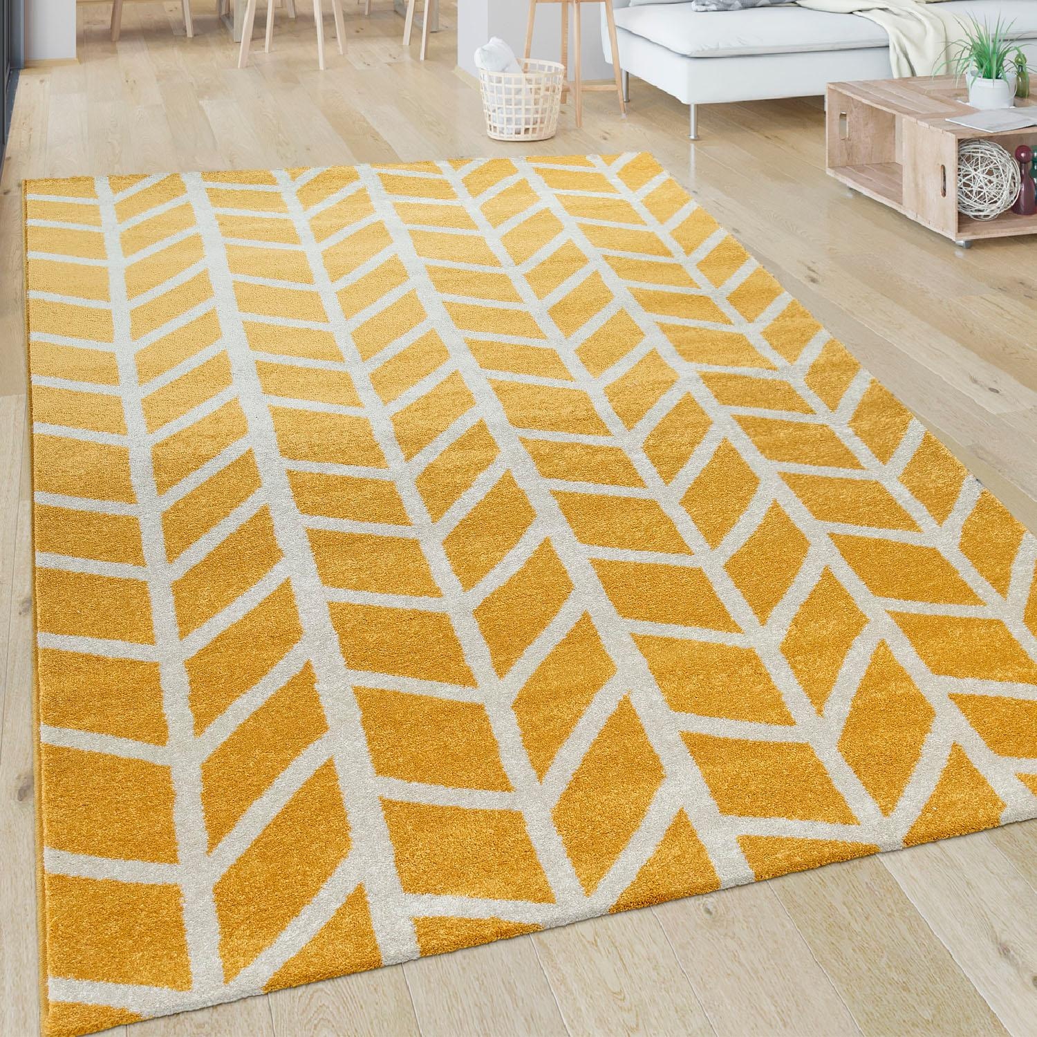 Paco Home Teppich »Pattern 120«, rechteckig, 15 mm Höhe, Kurzflor, modernes geometrisches Design