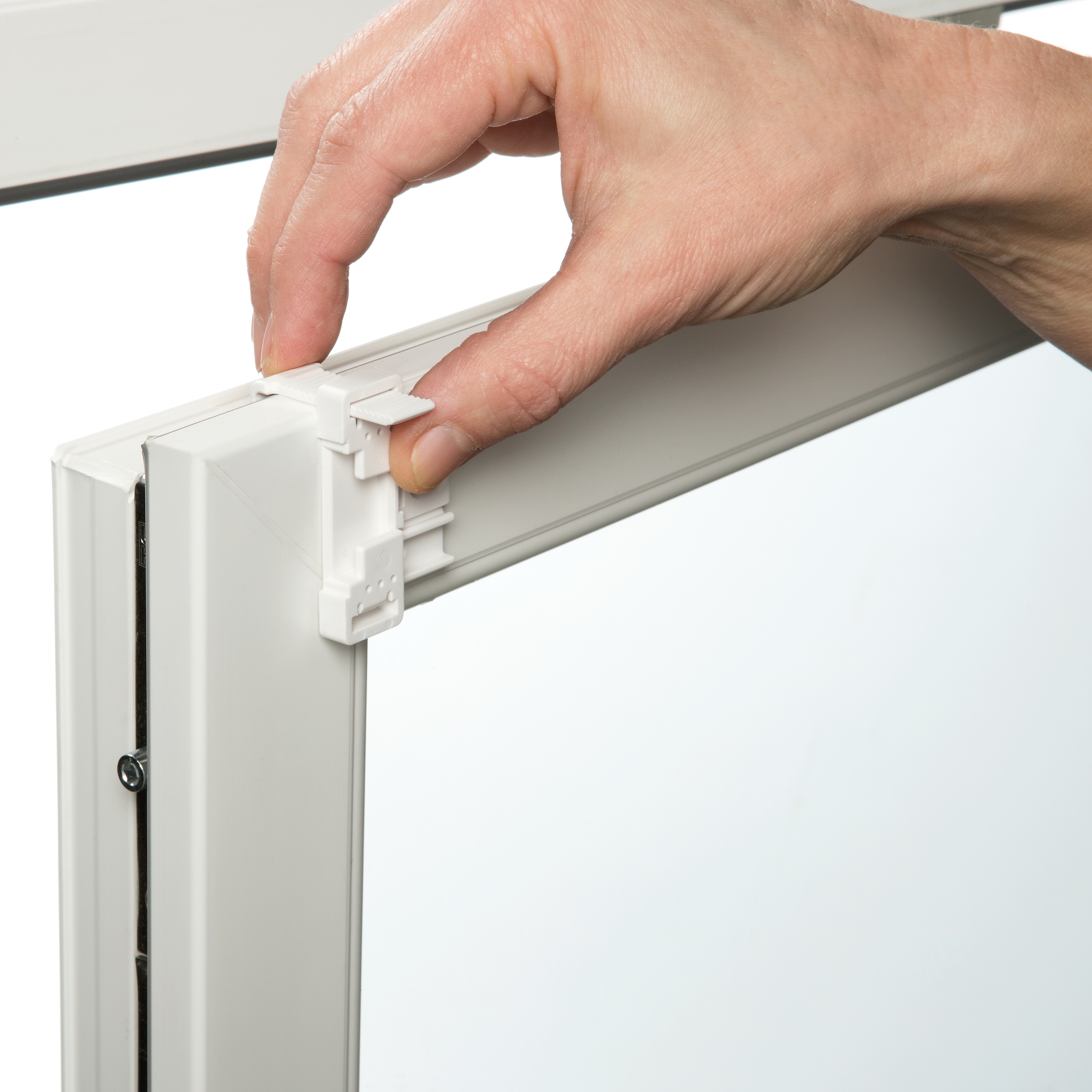 GARDINIA Kit de colle/clampes »EASYFIX EF-1« pour fenêtres avec joint en caoutchouc