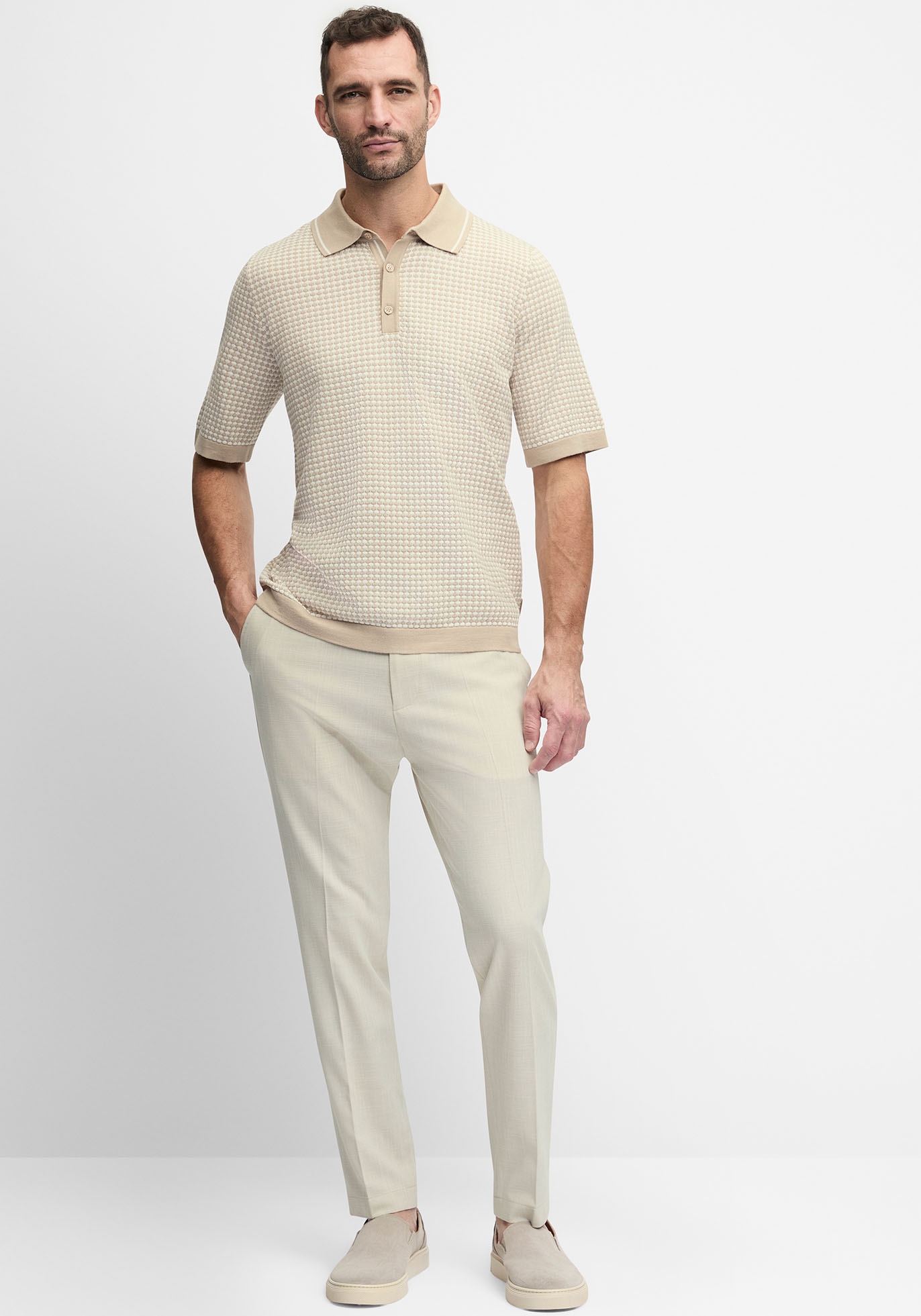 Image of Cinque Stoffhose "CIBEPPE" Tapered-Fit, mit dezenter Struktur, normale Leibhöhe
