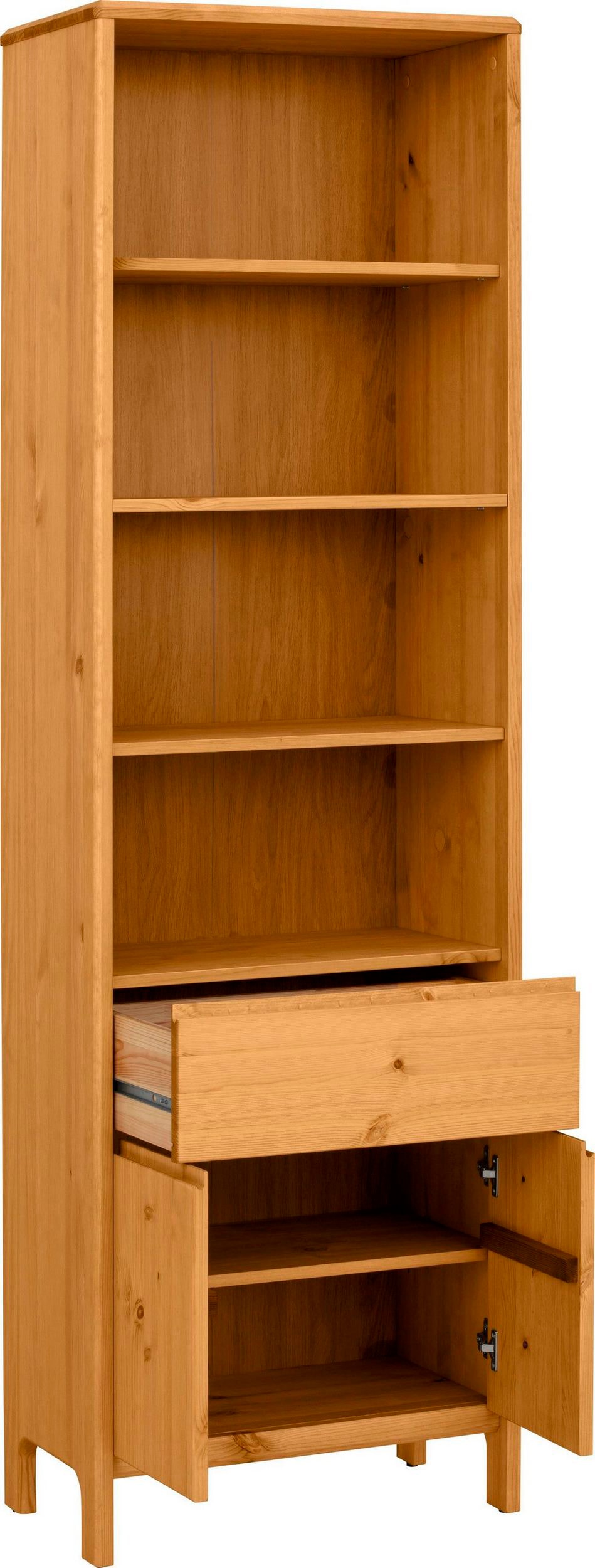 GOODproduct Hochschrank »Jorrick«, Breite 60 cm, Massivholz Kiefer mit Bio Öl/Wachs behandelt