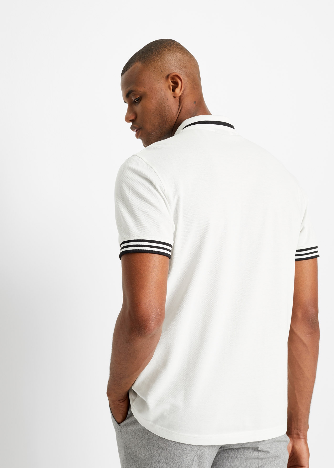 bonprix Poloshirt Kurzarm, mit Reissverschluss, aus reiner Baumwolle