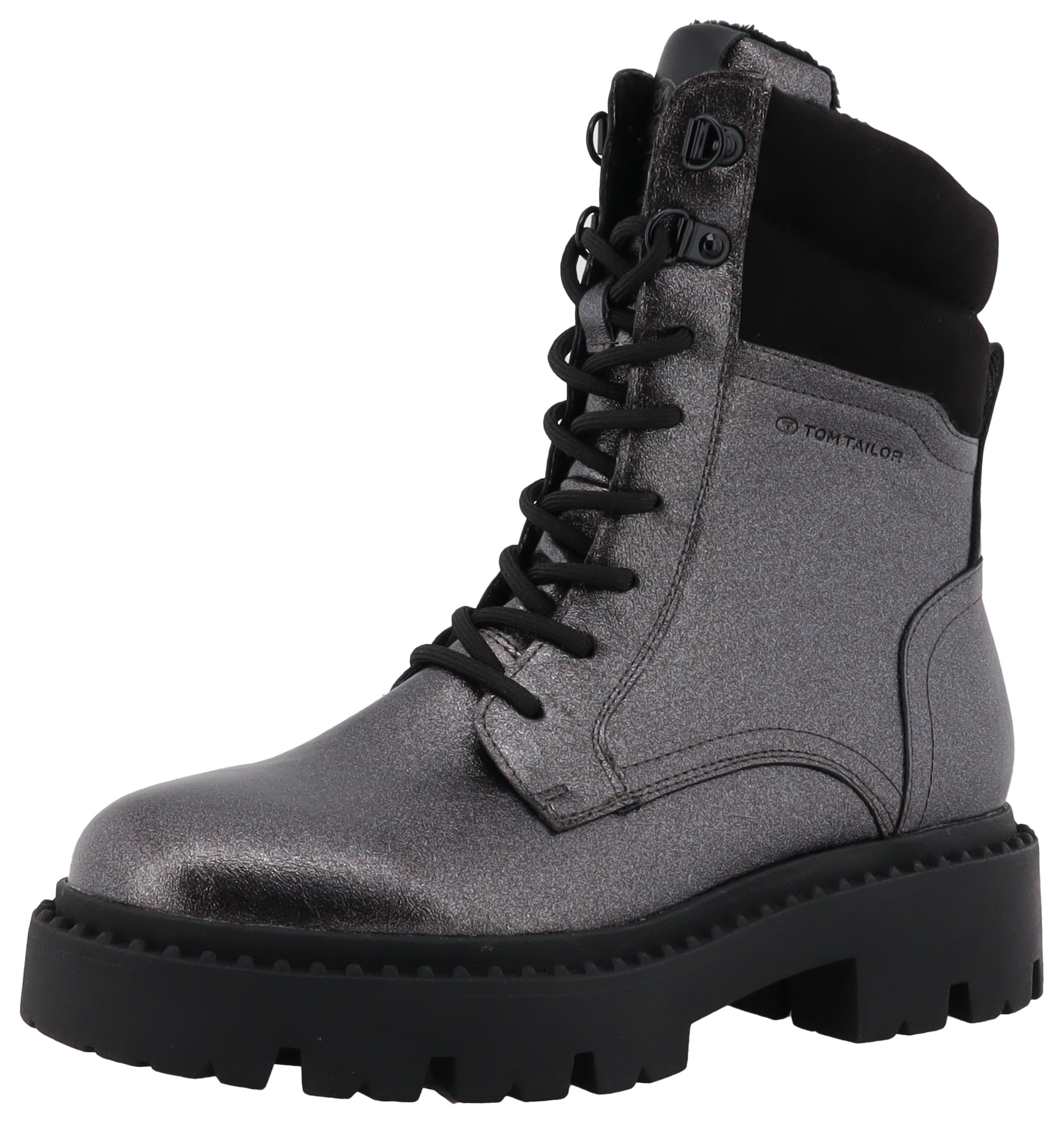 TOM TAILOR Winterboots, Blockabstz, Schnürboots, Winterstiefelette mit Reissverschluss