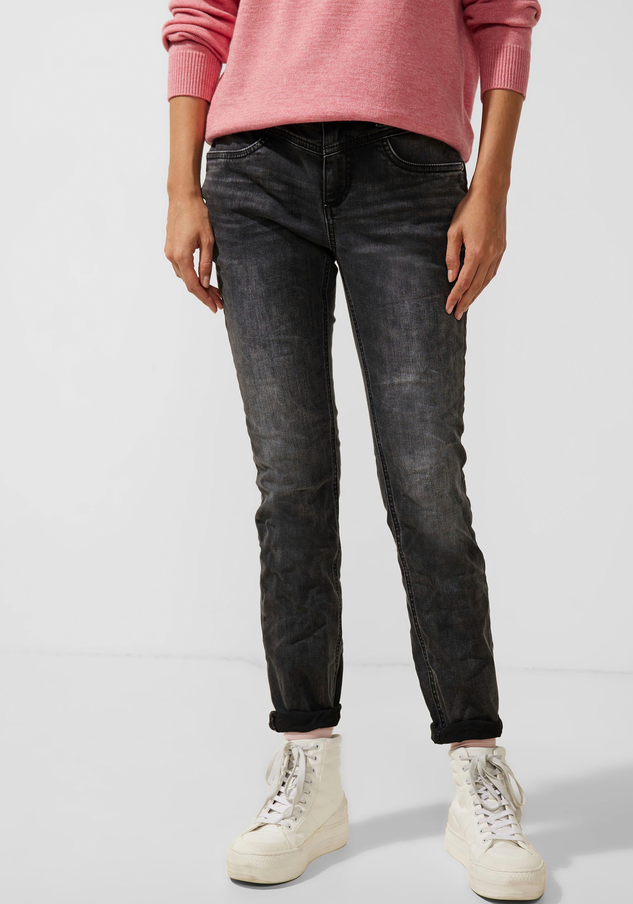 STREET ONE High-waist-Jeans, mit formgebender Passe hinten und vorne-Street One 1