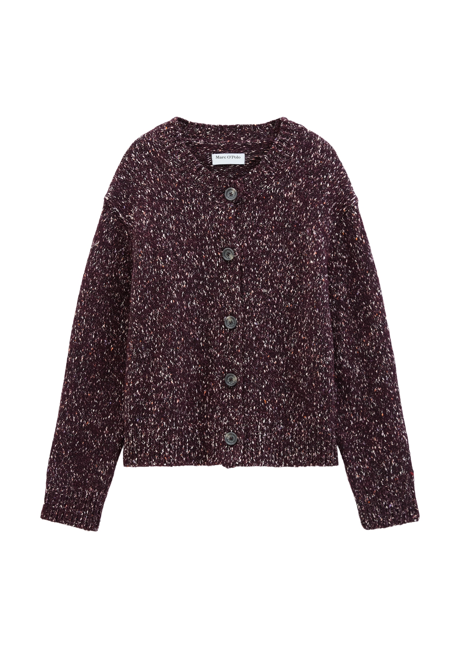 Marc O'Polo DENIM Cardigan »relaxed aus Baumwoll-Schurwolle-Mix« aus Tweed, mit Wollanteil