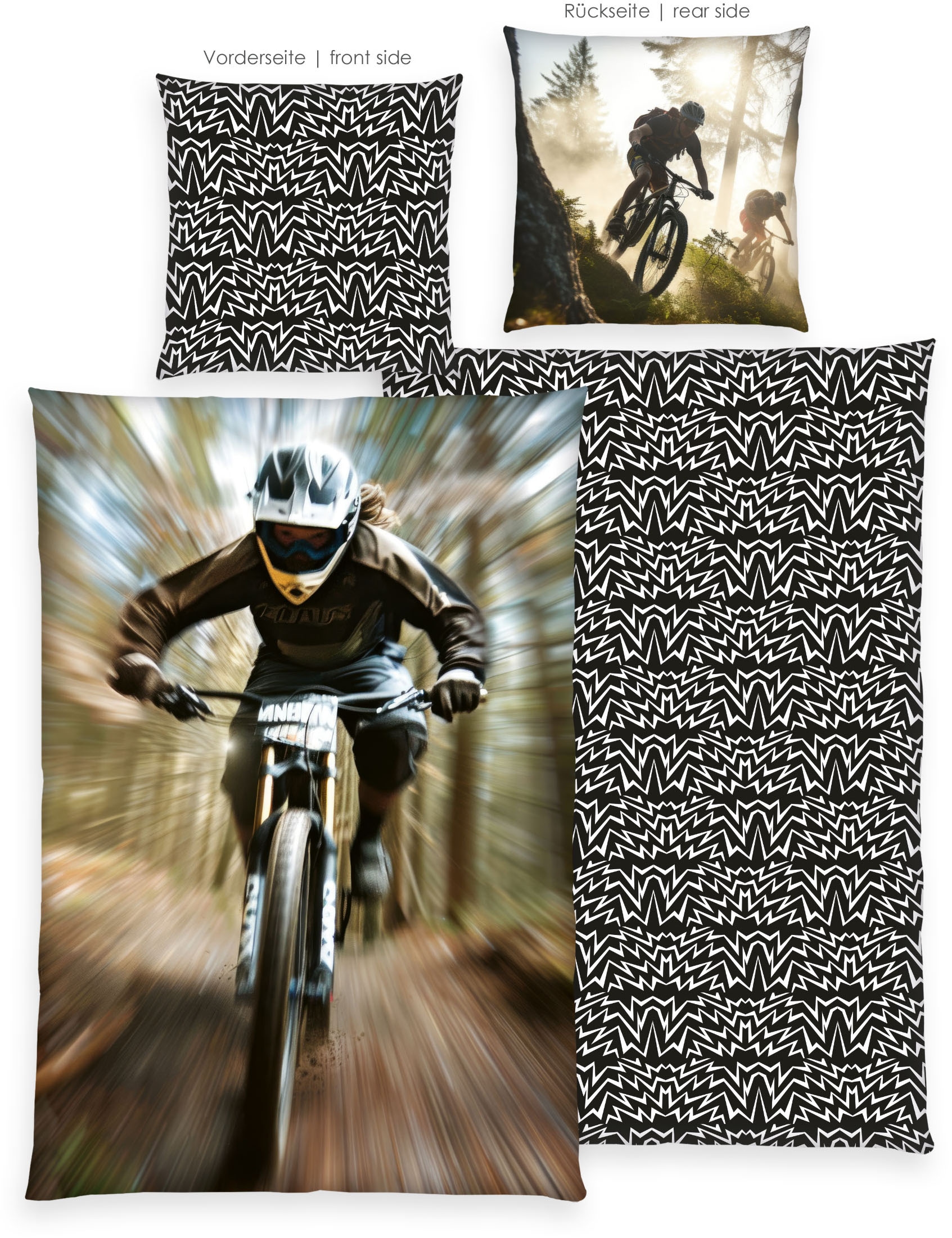 Herding Young Collection Linge de lit réversible »Young Collection Mountainbike« 2 cuis avec design motocross