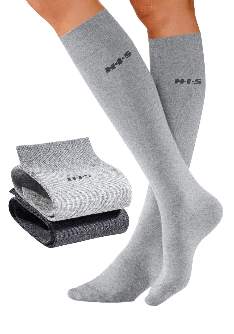 H.I.S Mi-bas Packung, 2 cuis tlg. mit Komfortbündchen