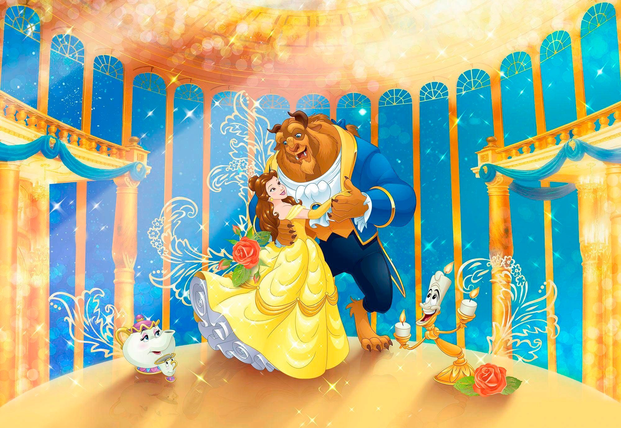 Komar Fototapete »Beauty and the Beast - Grösse 368 x 254 cm« bedruckt glatt Kinderzimmer