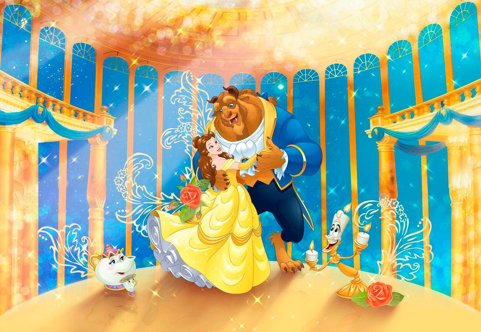 Komar Fototapete »Beauty and the Beast - Grösse 368 x 254 cm«, bedruckt, Kinderzimmer