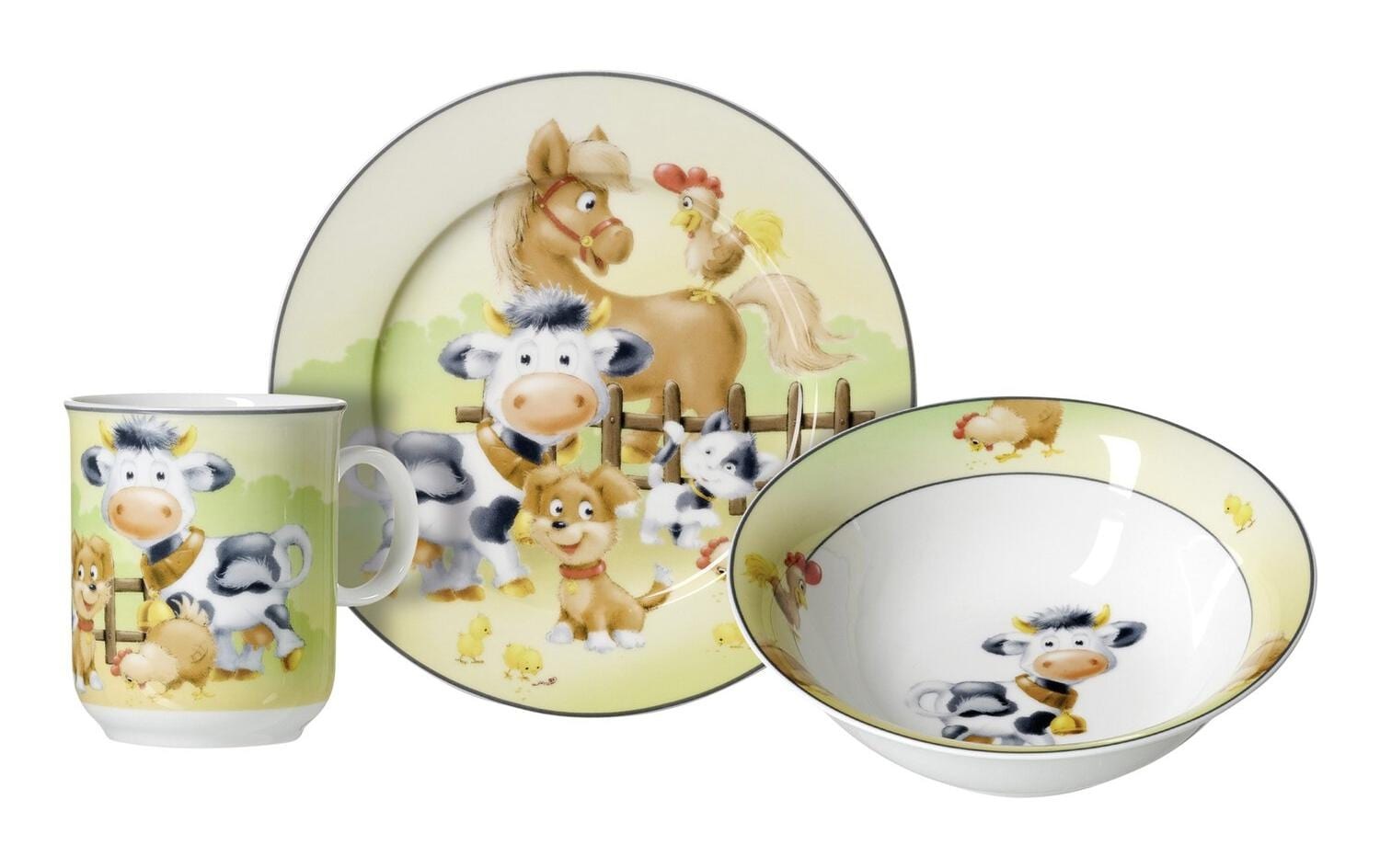 Image of Ritzenhoff & Breker Kindergeschirr-Set "Hoftiere 3-teilig"
