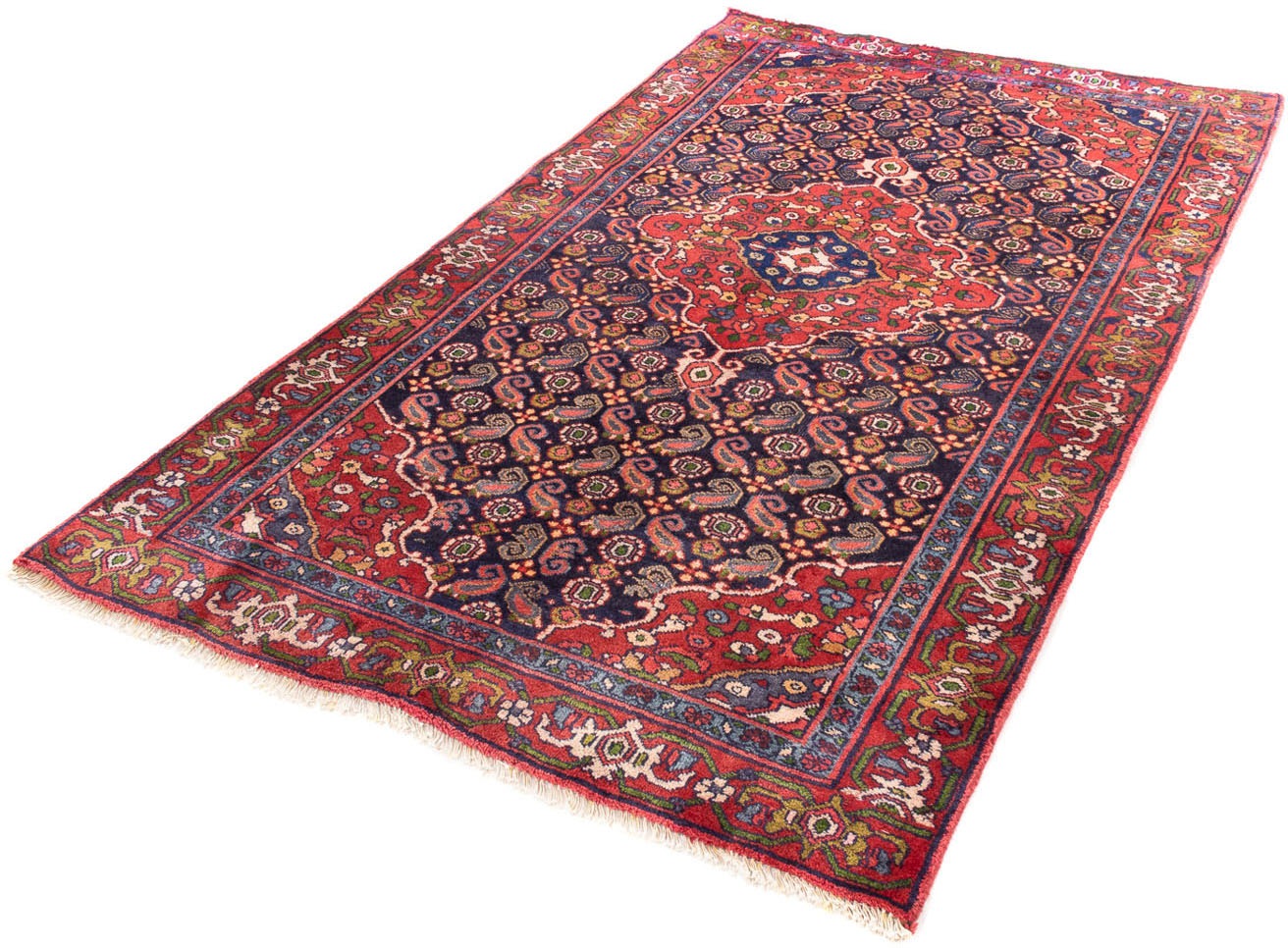 Image of morgenland Orientteppich »Perser - Bidjar - 194 x 113 cm - blau«, rechteckig, 15 mm Höhe, Wohnzimmer, Handgeknüpft, Einzelstück mit Zertifikat bei Ackermann Versand Schweiz