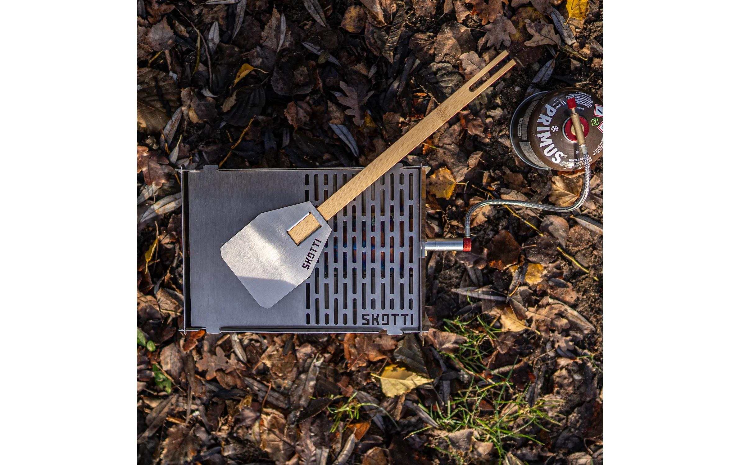   Spatule à barbecue »Skotti Flip« Edelstahl-Grillgutwender für unterwegs kompatibel mit SKOTTI Tongs