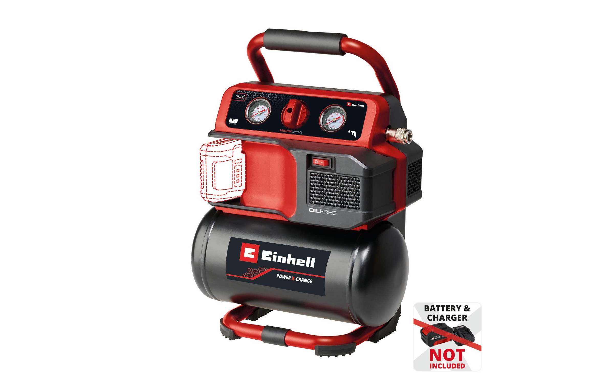 Image of Einhell Akku-Handkompressor "TE-AC 18/75 Li Set EX CH"
