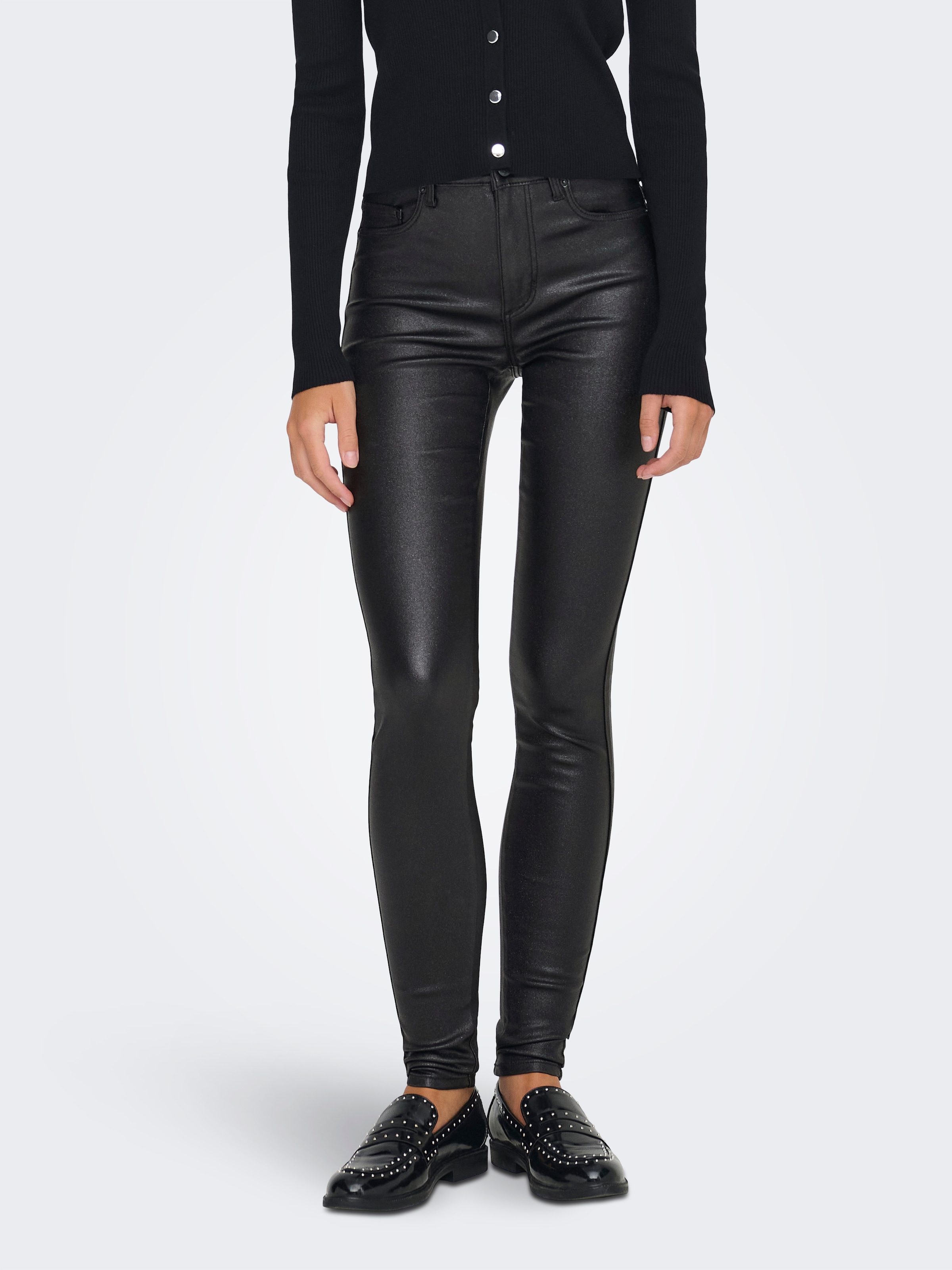 Image of ONLY Skinny-fit-Jeans "ONLROYAL HW SK COAT SPARKLE DNM BOX"