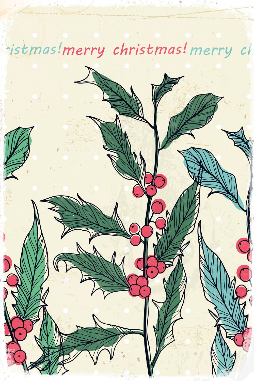 queence Metallbild »Christmas Berries«, Schriftzüge-Schriftzug-Weihnachten, (1 St.), Stahlschilder