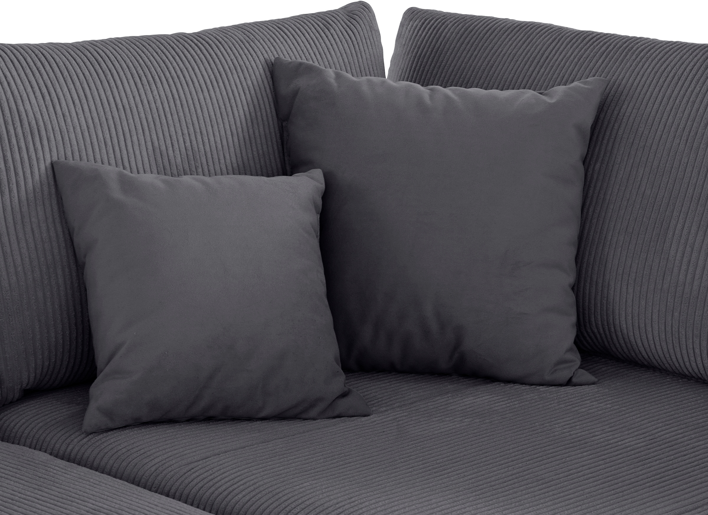 INOSIGN Canapé d'angle »Night & Day L-Form, B: 324 cm« mit Bettfunktion, Bettkasten & 3 Zierkissen, Boxspringbett 180x200 cm