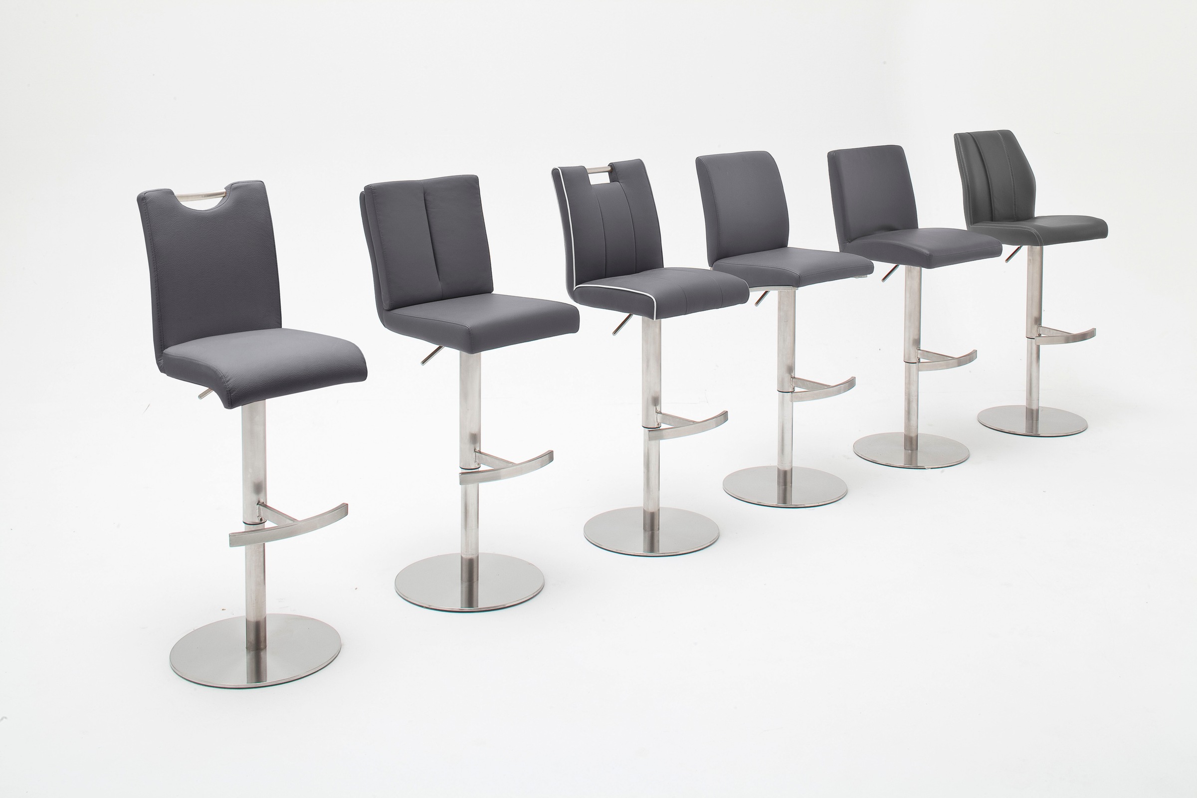 MCA furniture Bistrostuhl »BARBECOOL«, mit Rückenlehne,Bodenplatte rund, 360° drehbar, Sitzhöhe von 56-81 cm