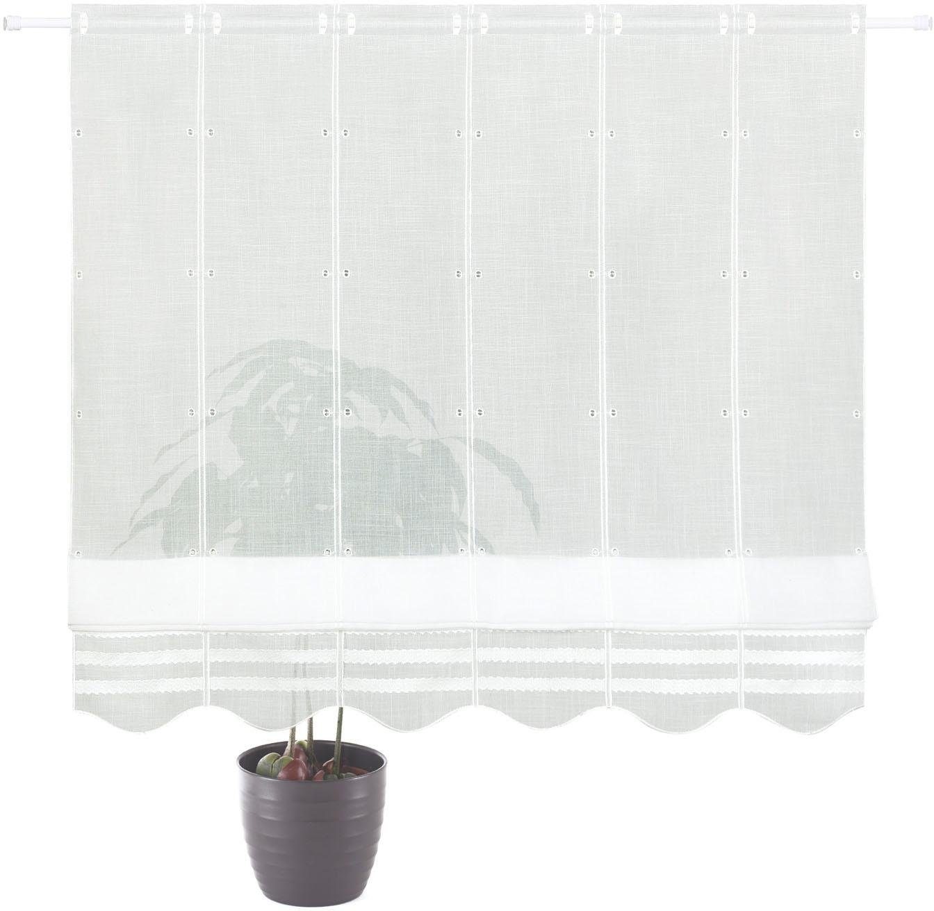 Image of Gerster Scheibengardine nach Mass »Gabi«, (1 St.), Batist "Made in Germany", bestickt bei Ackermann Versand Schweiz