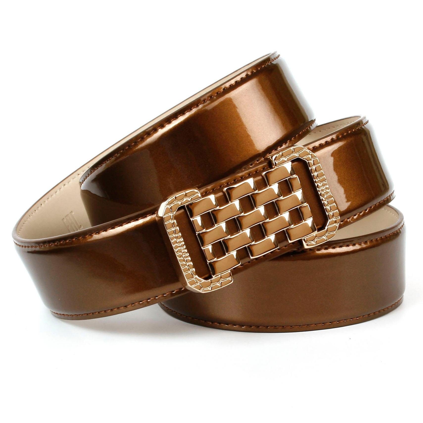 Image of Anthoni Crown Ledergürtel, Kupferfarbener Lackledergürtel bei Ackermann Versand Schweiz