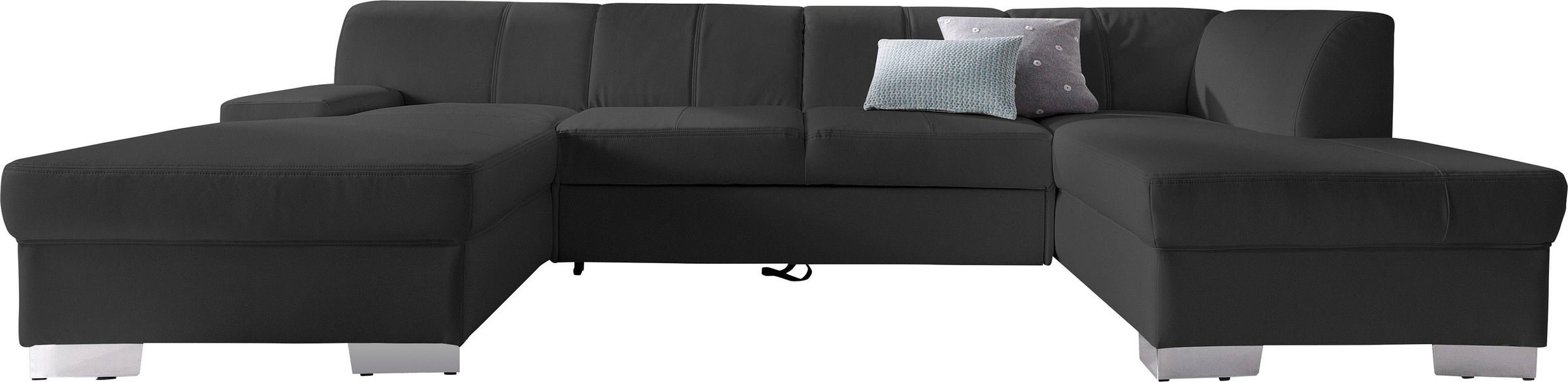 DOMO collection Wohnlandschaft »Star, zeitlose Formensprache, elegante Optik, viel Platz, U-Form«, fester Sitzkomfort, wahlweise mit Bettfunktion