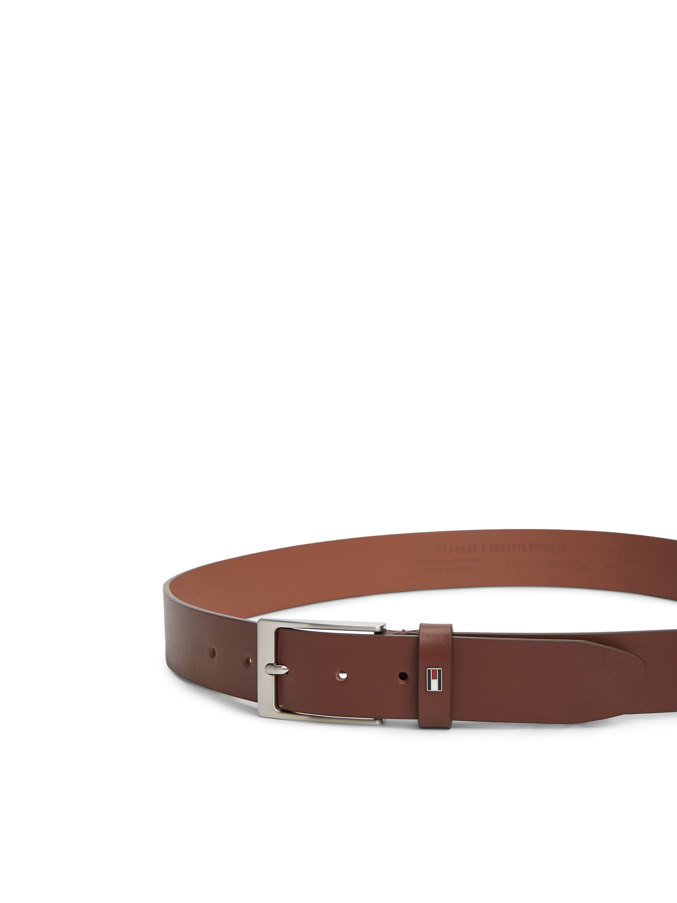 Tommy Hilfiger Ceinture en cuir »LAYTON 3.5 ADJ« avec pin's de label