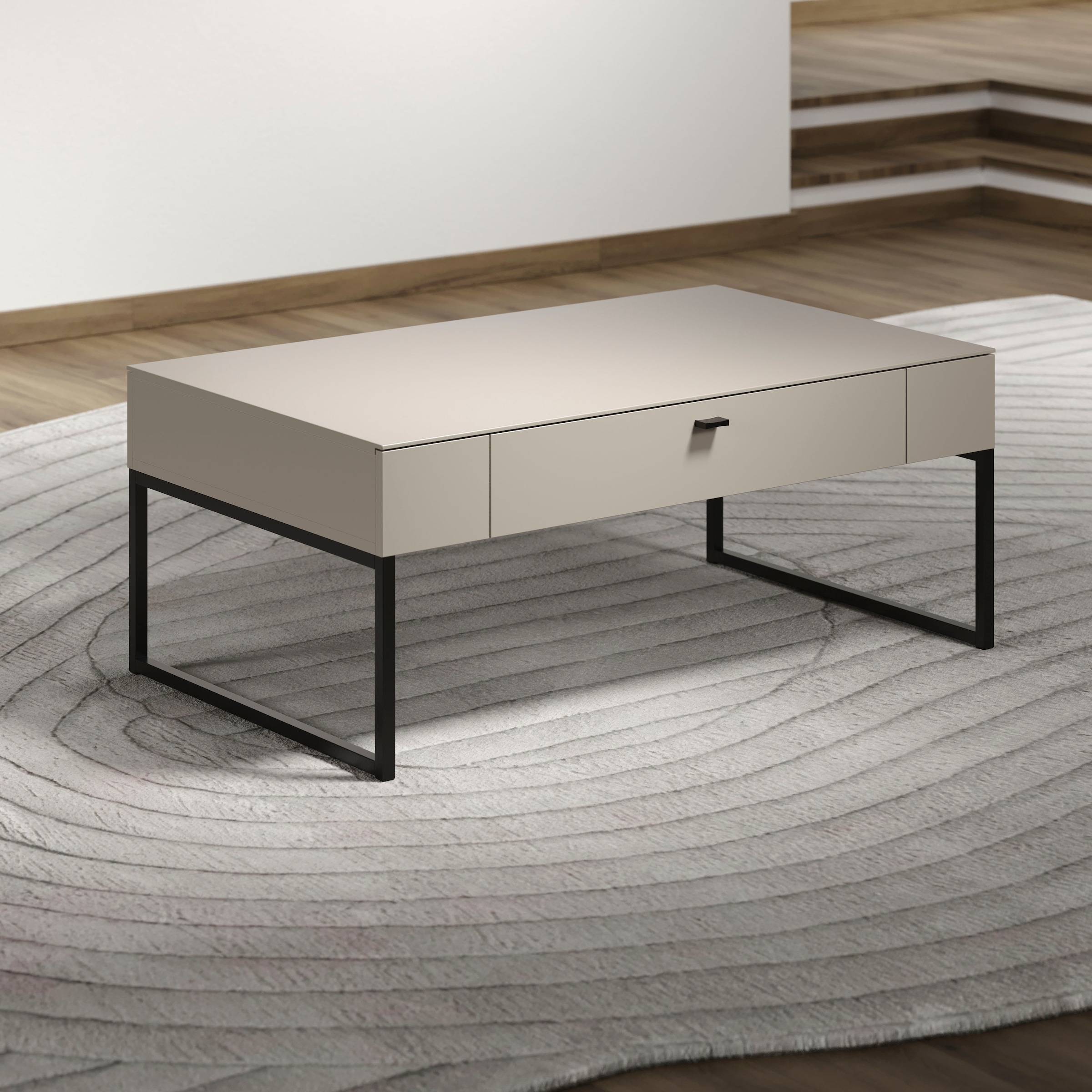 Places of Style Couchtisch »San Pedro«, (1 St.), Couchtisch mit 1 Schub.K, Soft-Close & Unterflurauszug 110/68/45 cm