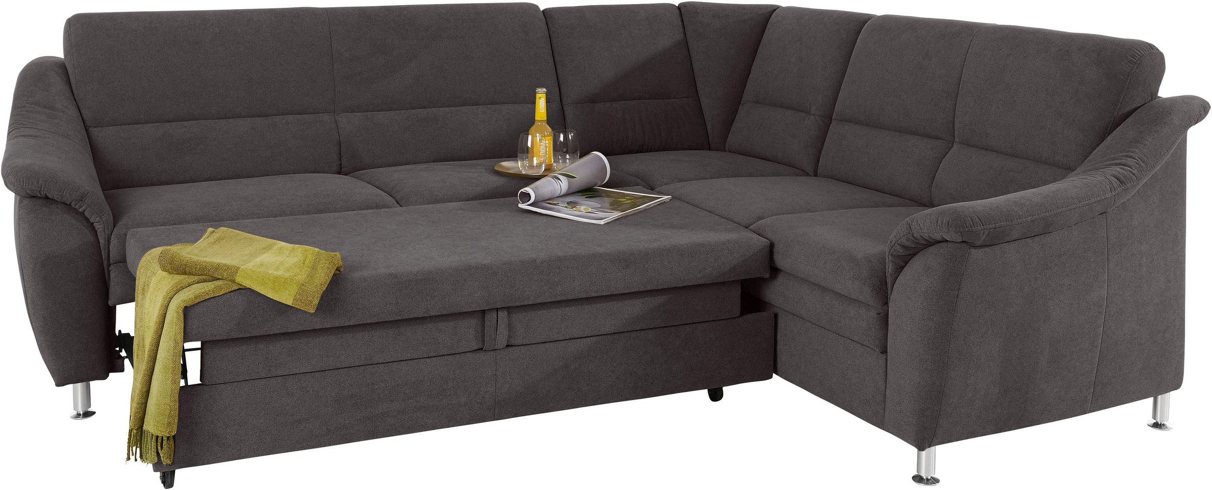 Places of Style Ecksofa »Cardoso L-Form«, Federkern, wahlweise mit Bett, Schubkasten, teilweise Relaxfunktion