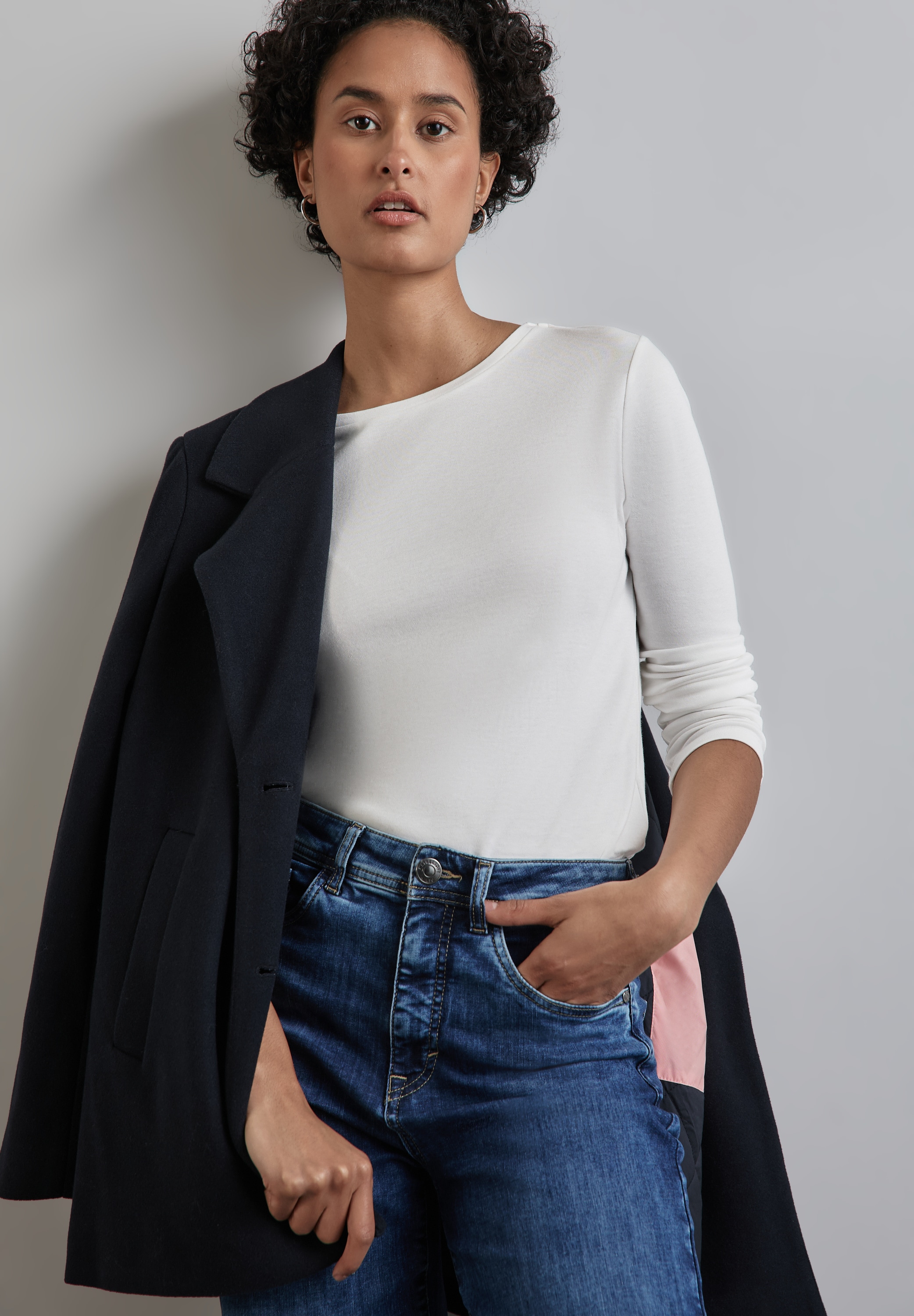 STREET ONE Langarmshirt, mit Bündchen