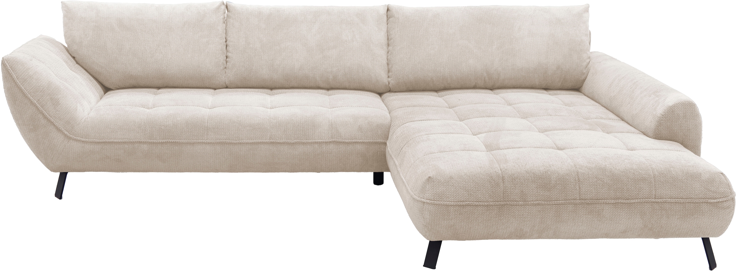 exxpo - sofa fashion Ecksofa »Biarritz modern und elegantes Mega Sofa mit tollem Sitzkomfort, L-Form«, XXL– Longchair Ecke in hochwertiger Verarbeitung, Stellmasse 324x203cm