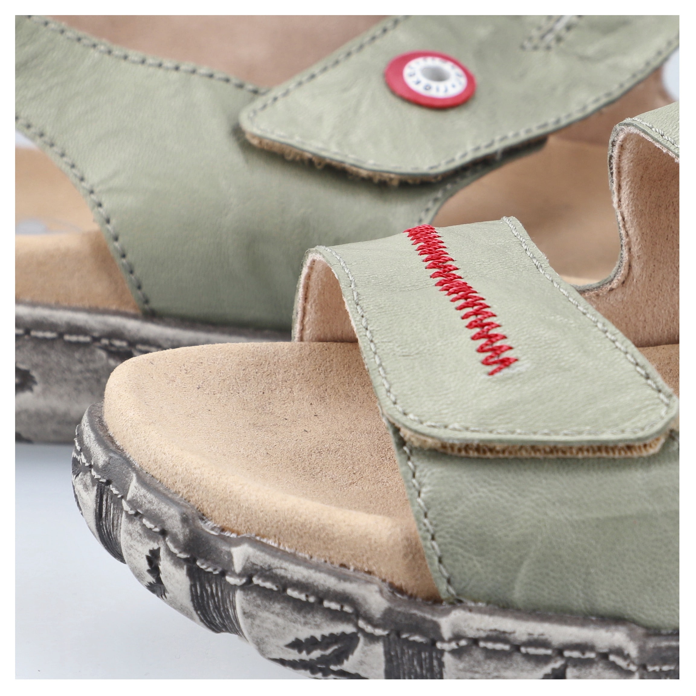 Rieker Sandale  Chaussure d'été, sandale velcro avec couture décorative