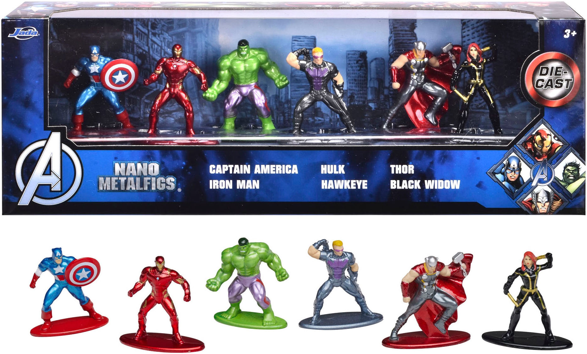 JADA Spielfigur »Marvel, Avengers Diorama Pack Nano Metalfigs«, DIE-CAST